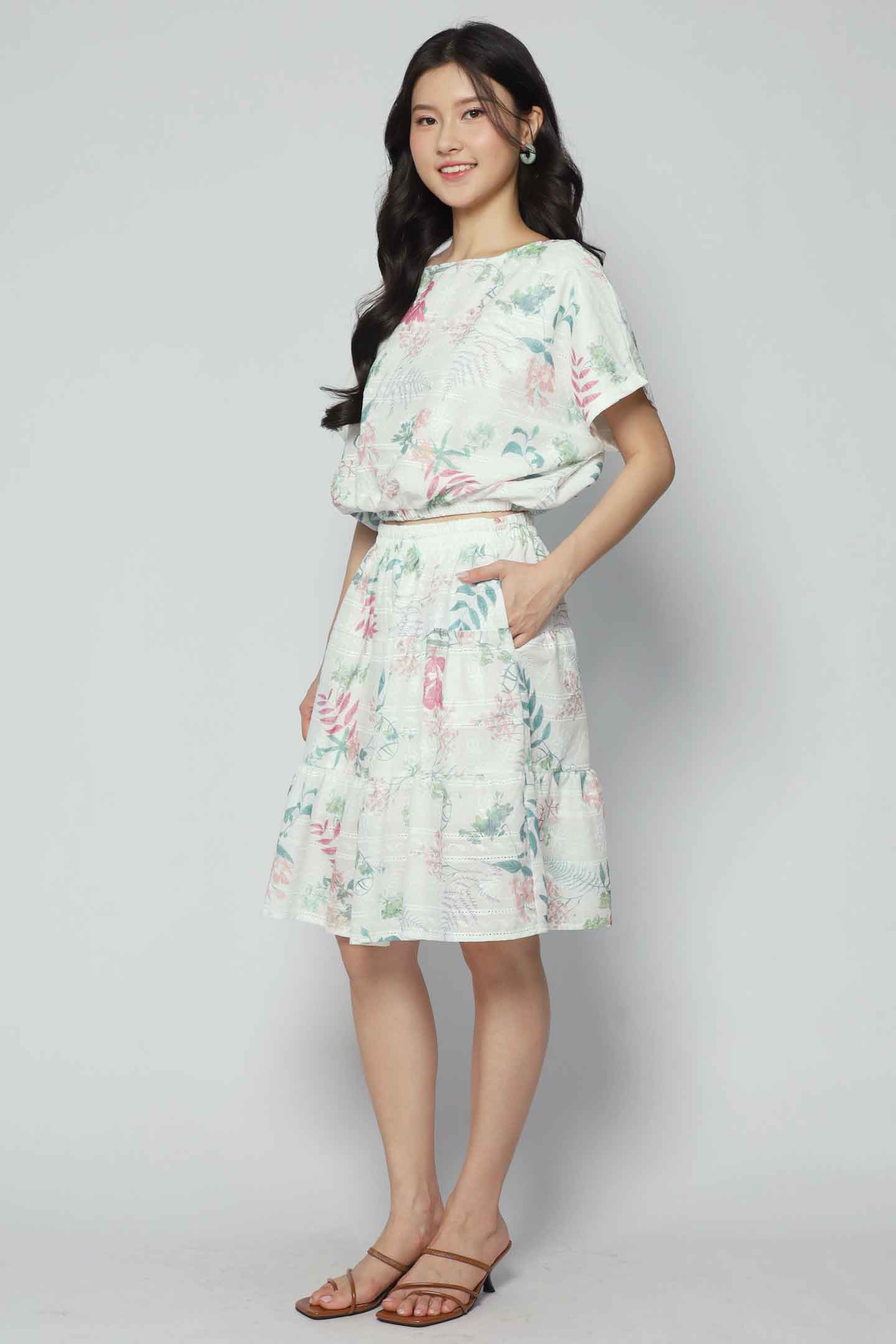 Gem 2 in 1 Petal Harmony Top and Skirt Set