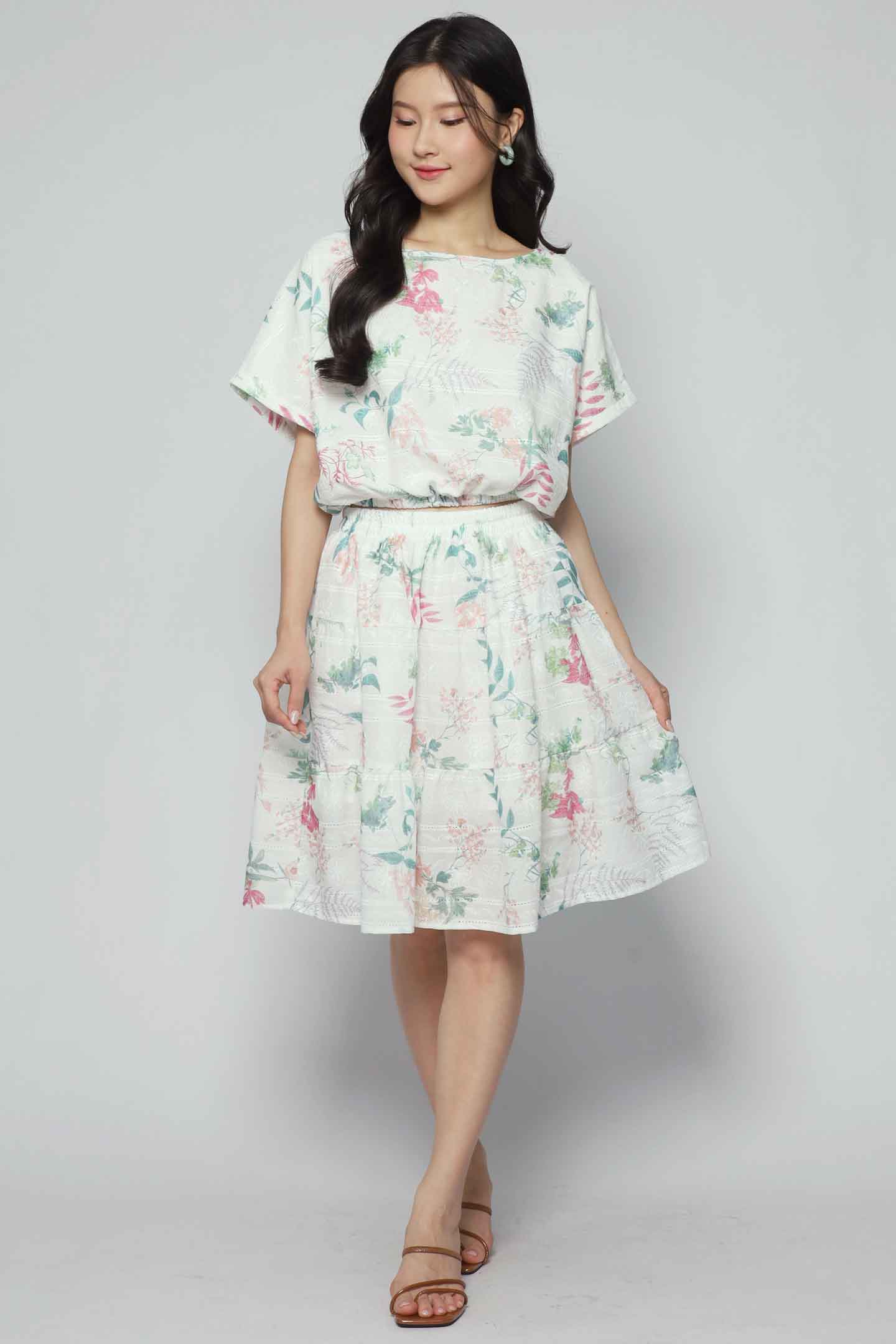 Gem 2 in 1 Petal Harmony Top and Skirt Set