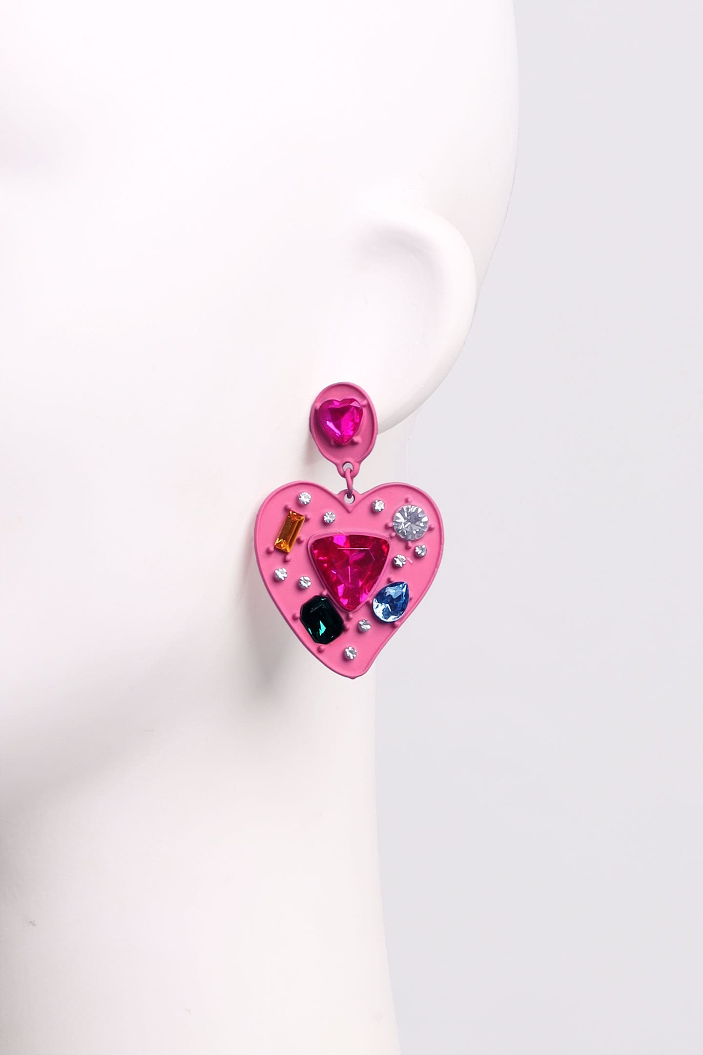 Heart Gemstones Earrings