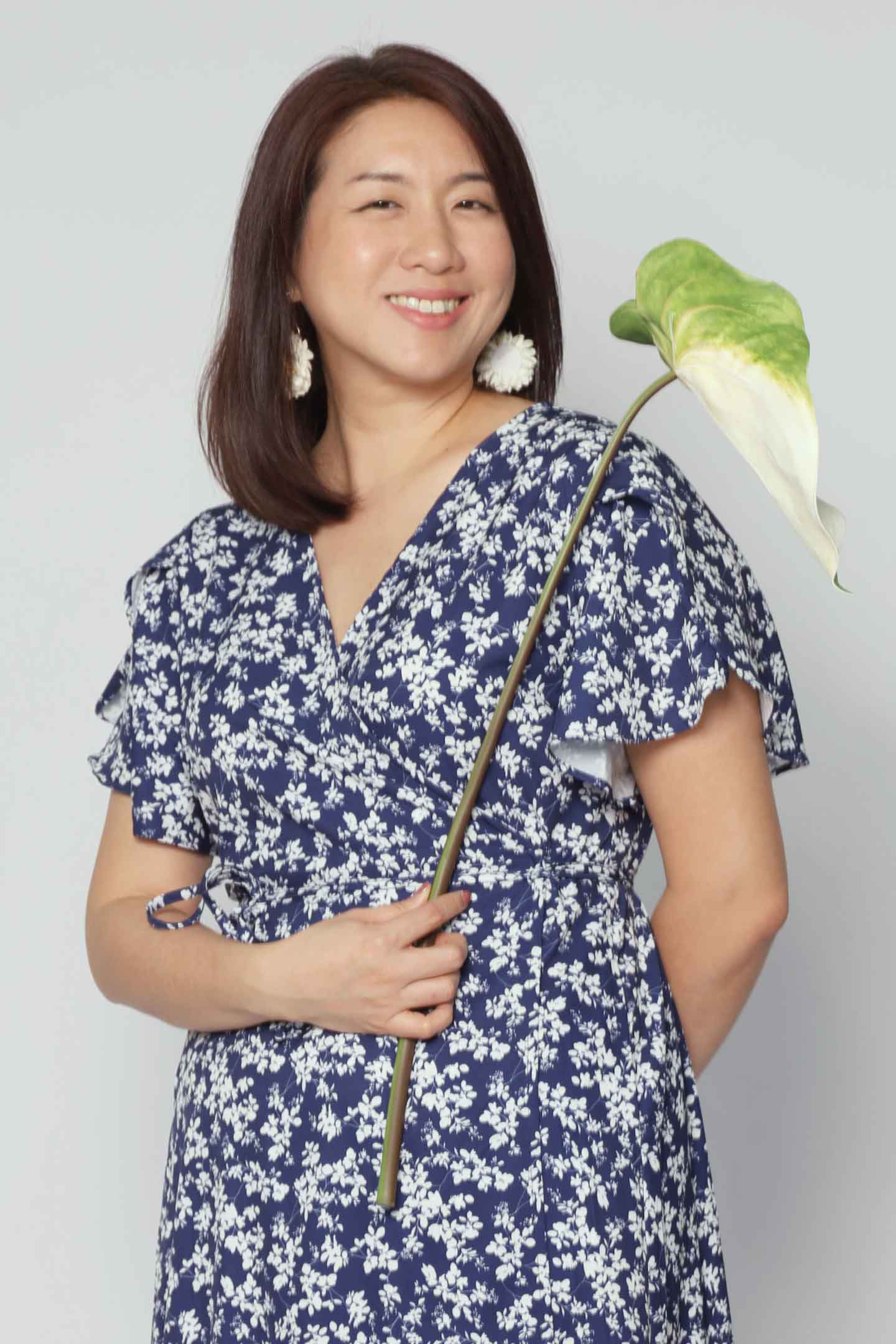 Ginnie Wrap Dress in Blue Dream Garden