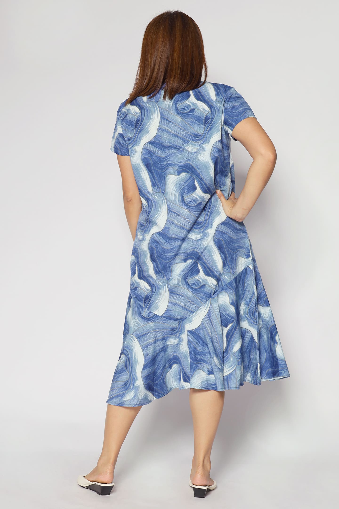 Gisele Dress in Blue Cove