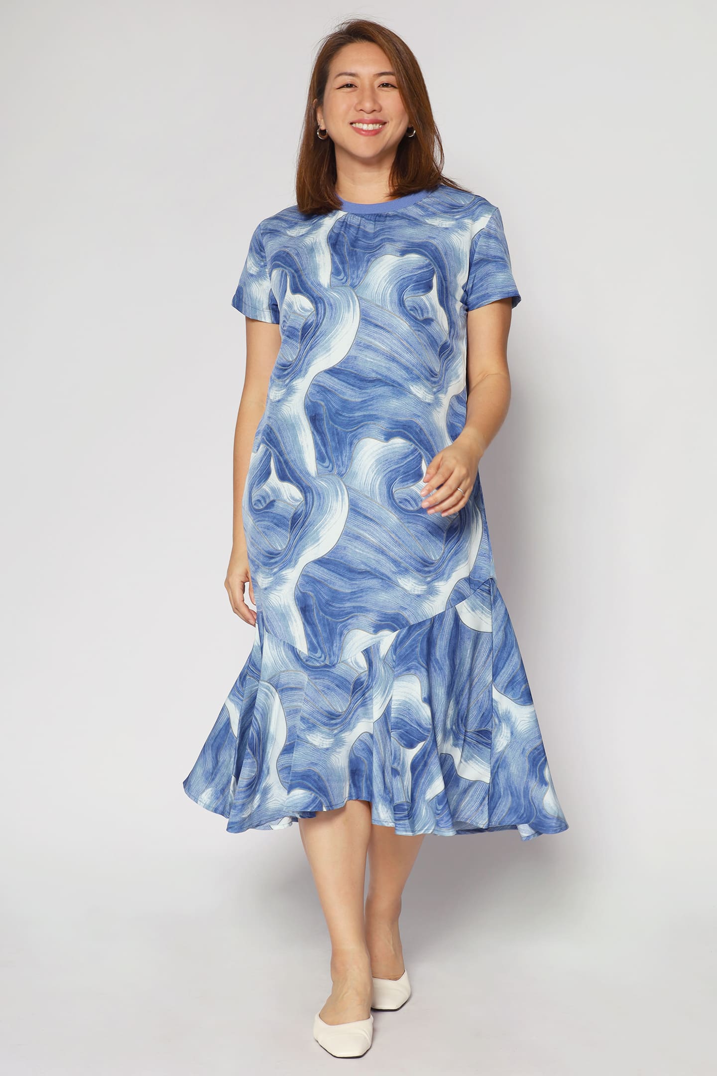 Gisele Dress in Blue Cove