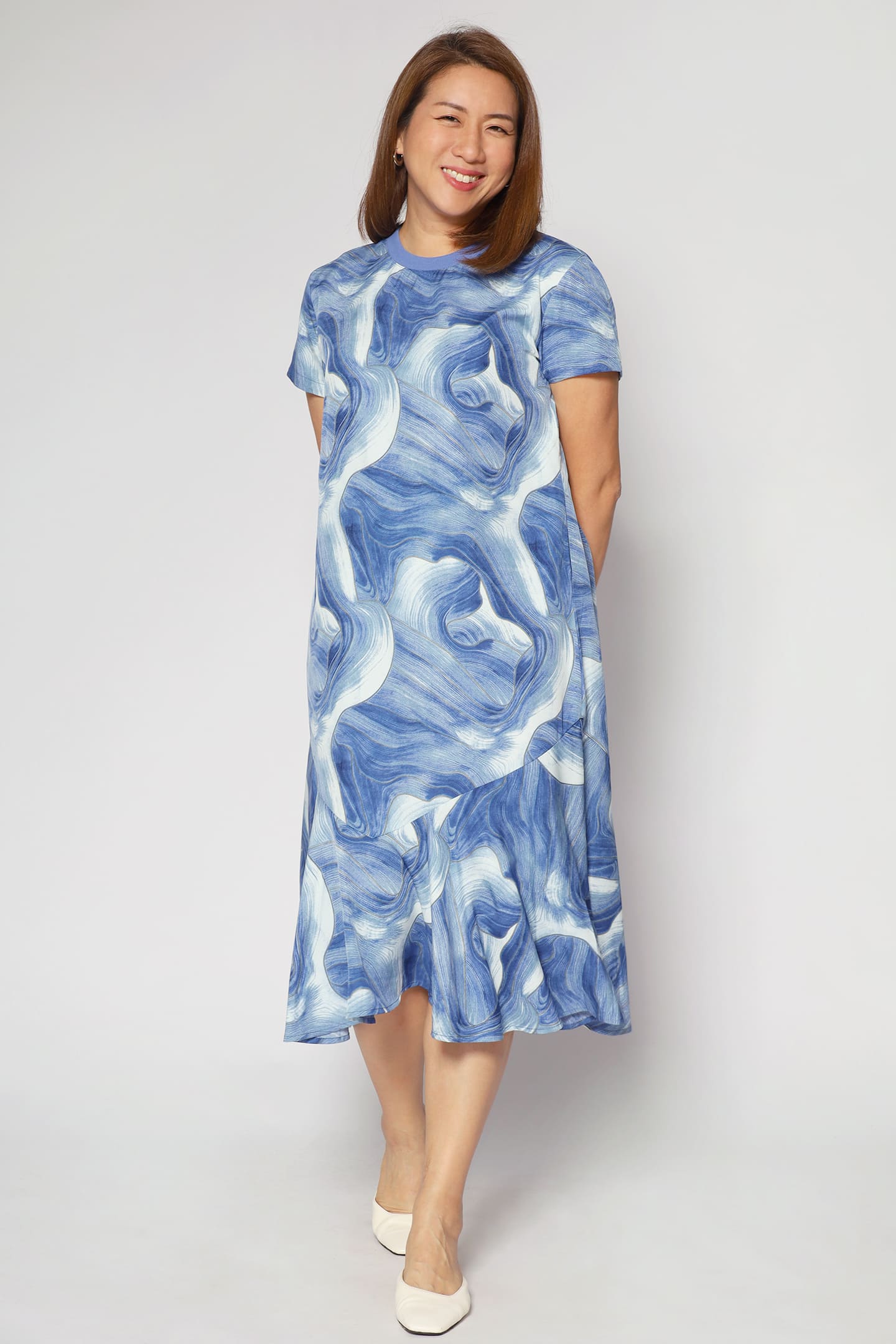 Gisele Dress in Blue Cove