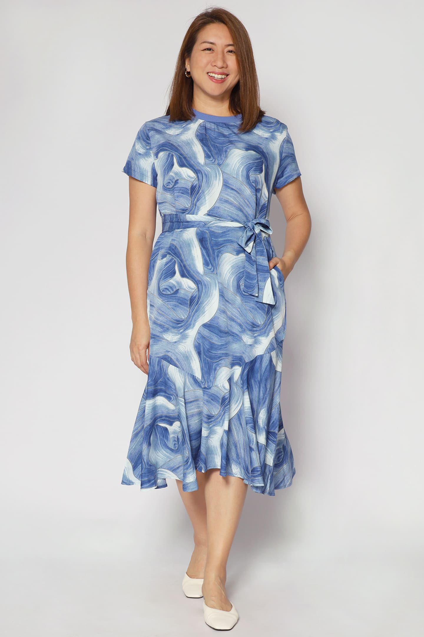 Gisele Dress in Blue Cove