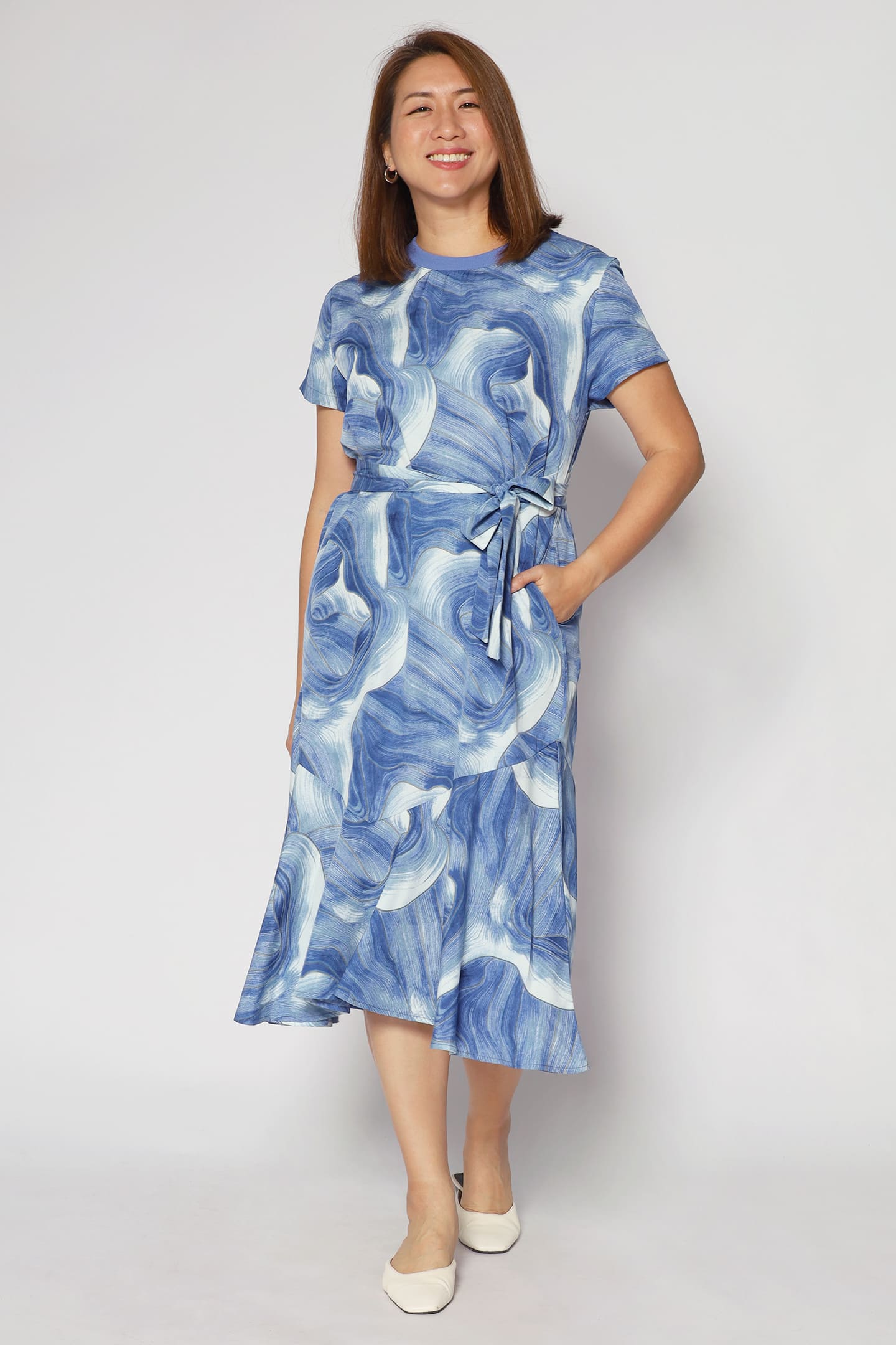 Gisele Dress in Blue Cove