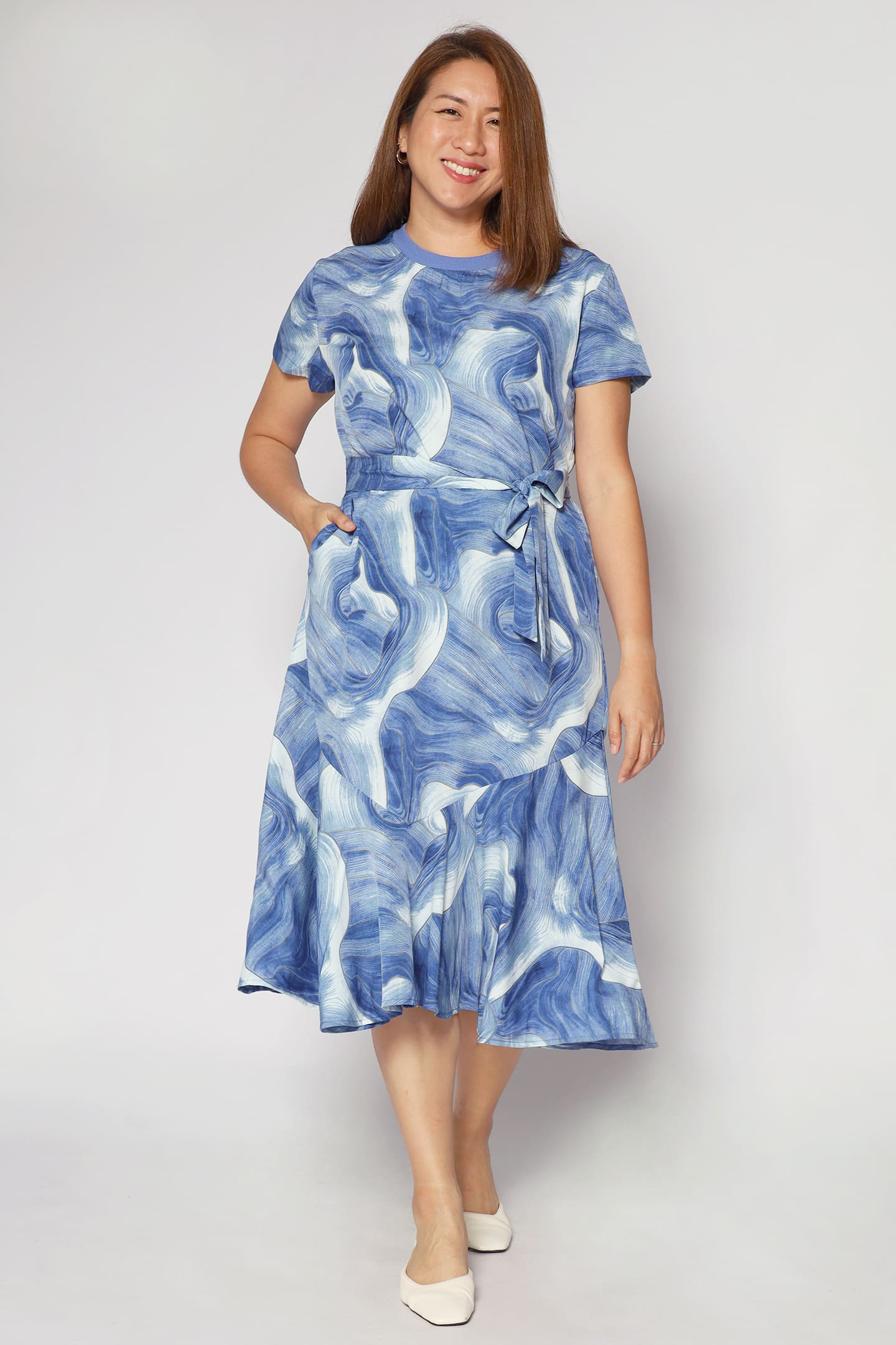 Gisele Dress in Blue Cove