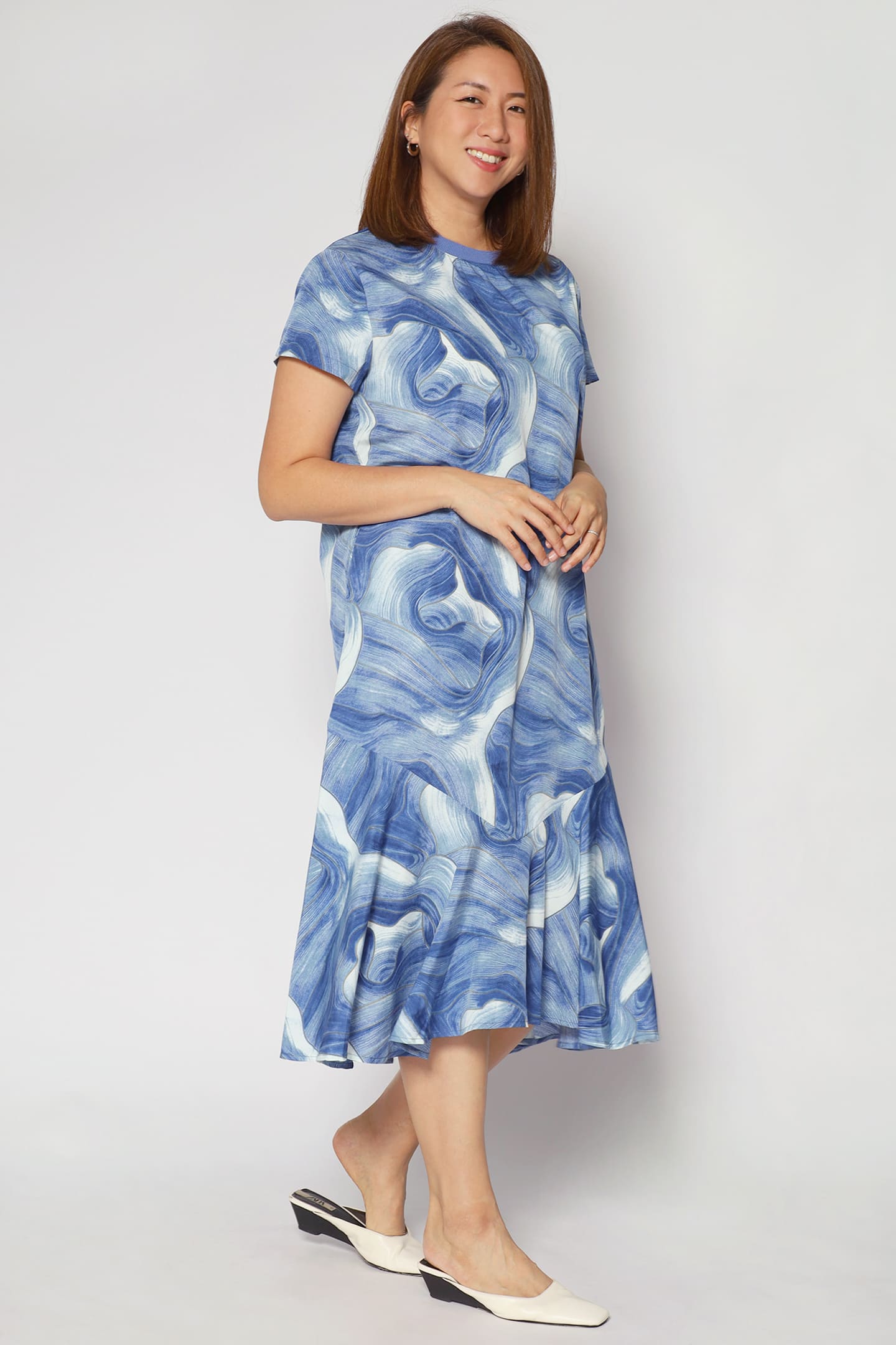 Gisele Dress in Blue Cove