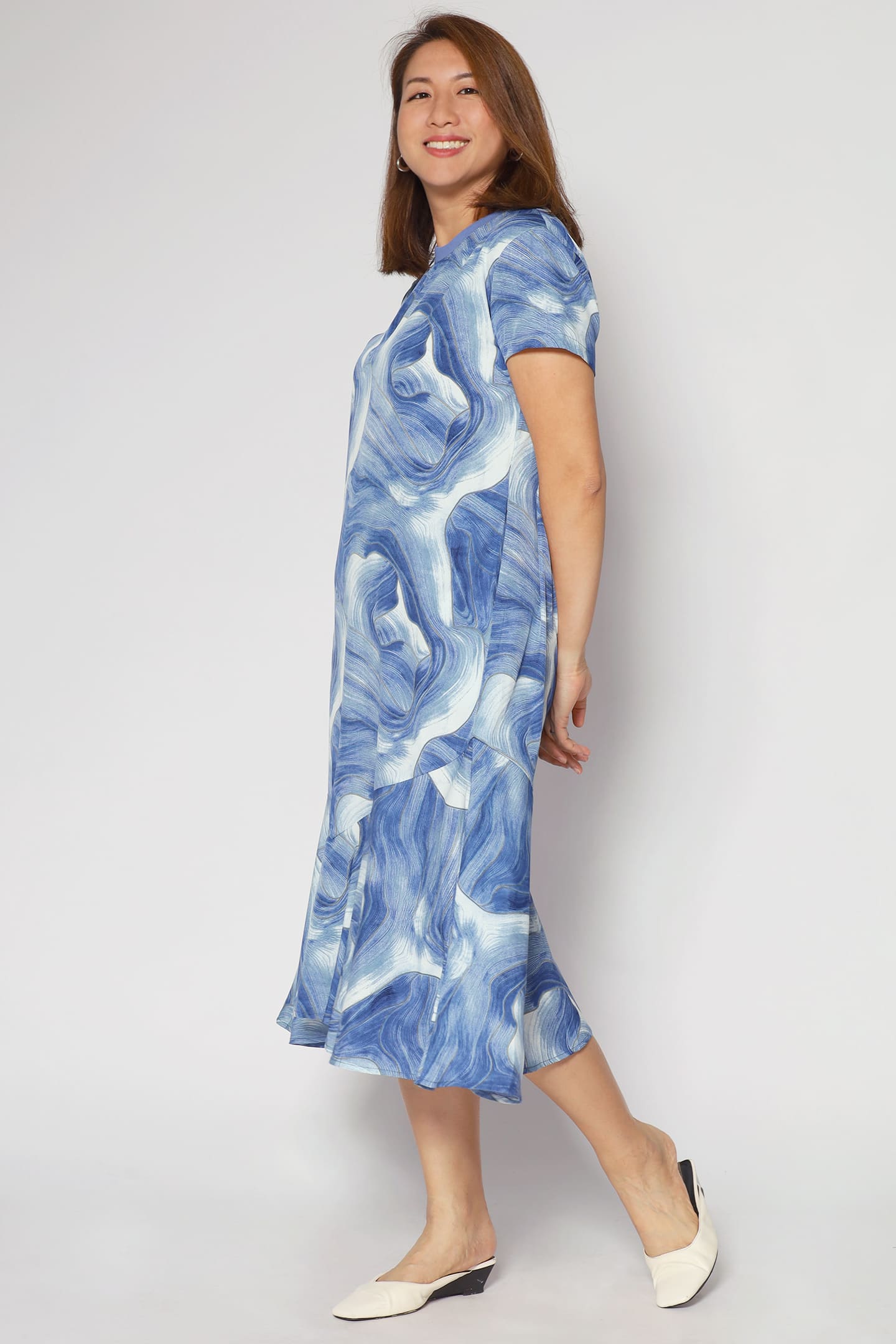 Gisele Dress in Blue Cove