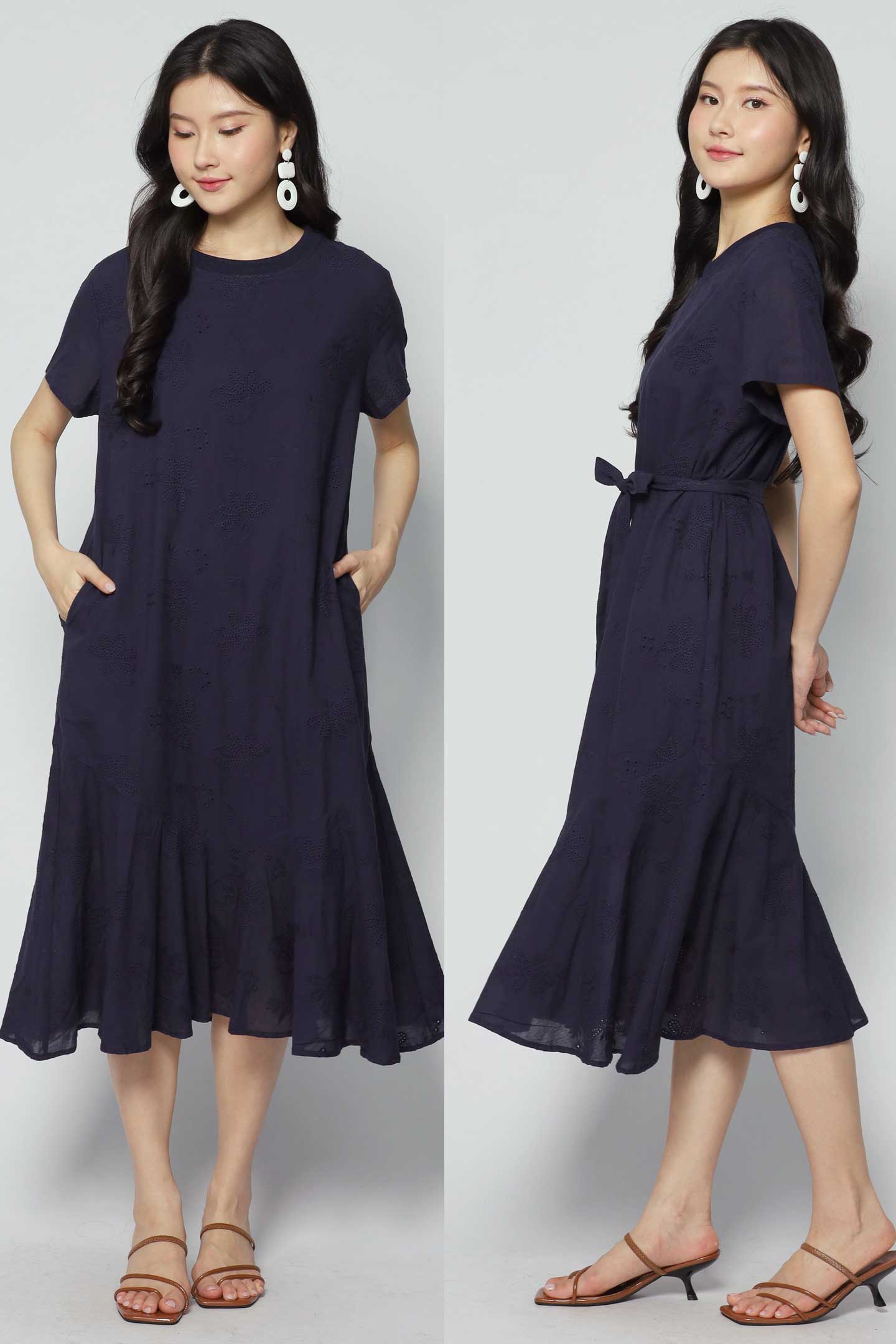 Gisele Dress in Blue Eyelet Dream