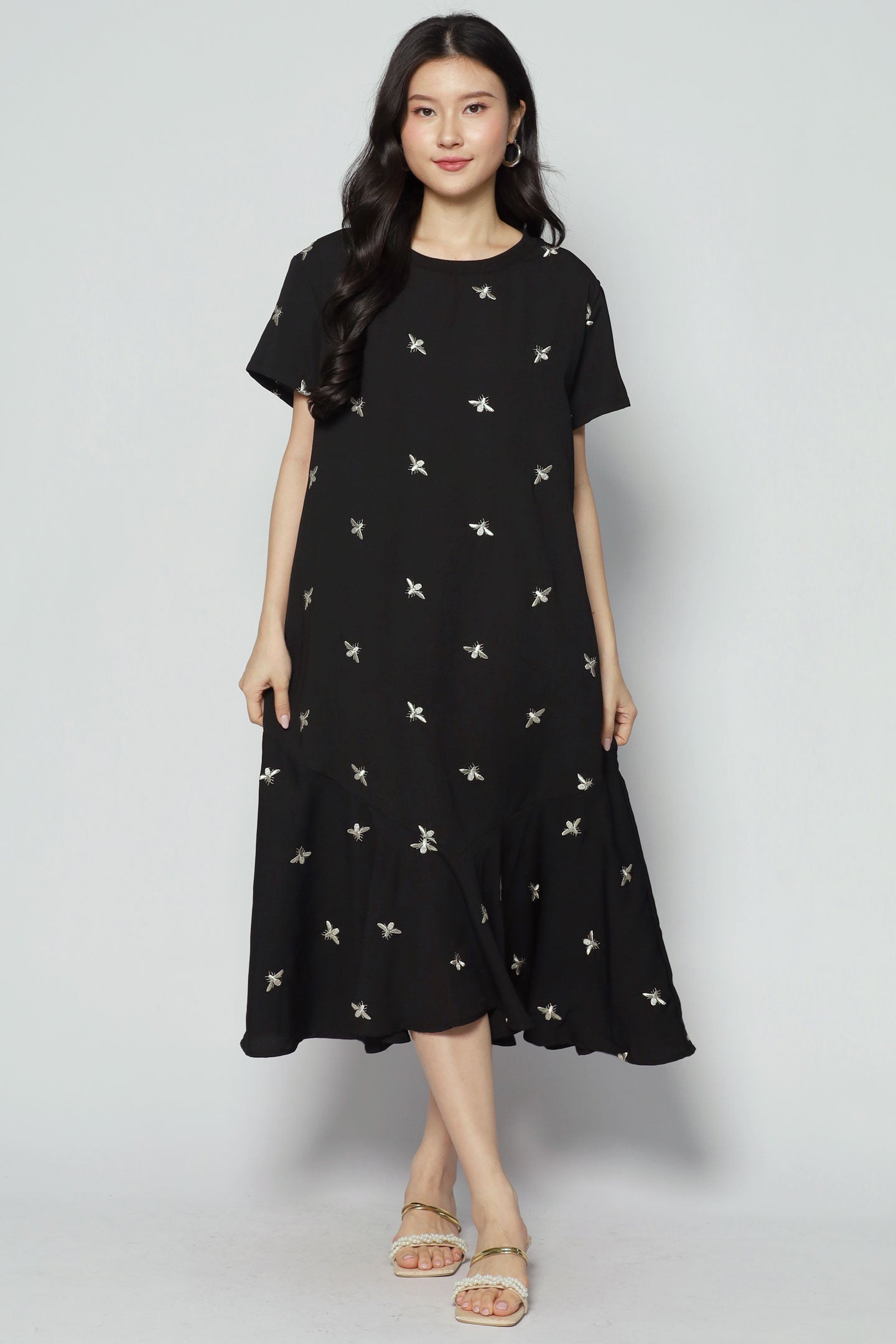 Gisele Dress in Champagne Bee