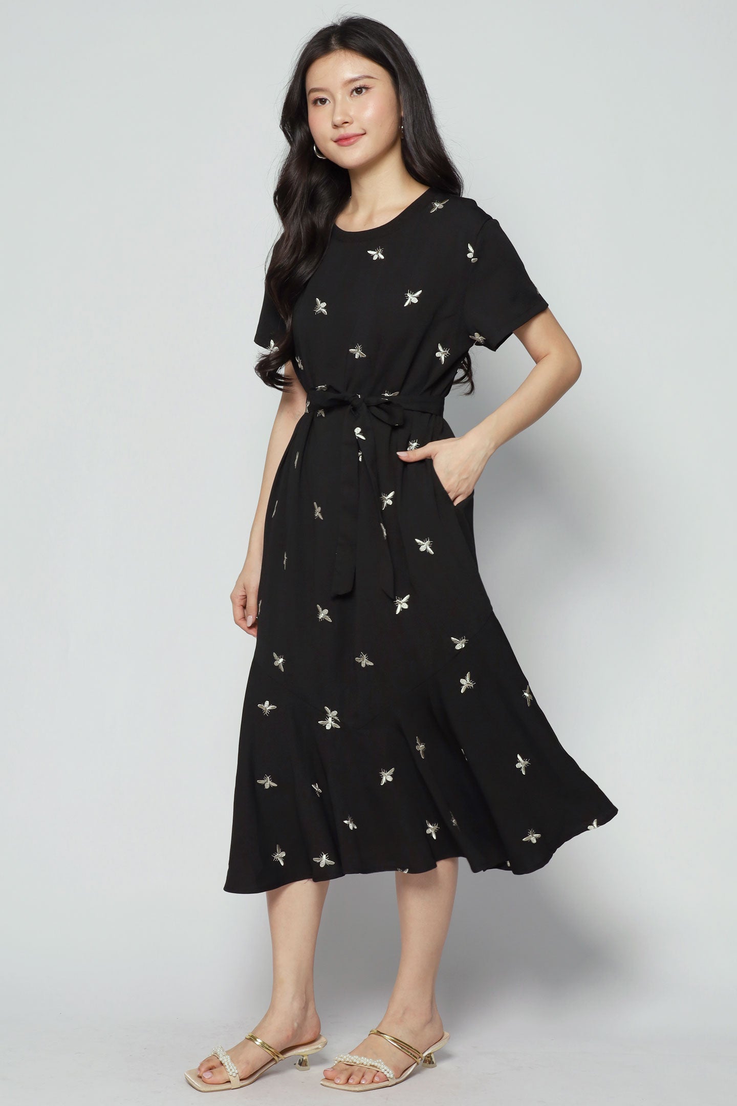 Gisele Dress in Champagne Bee