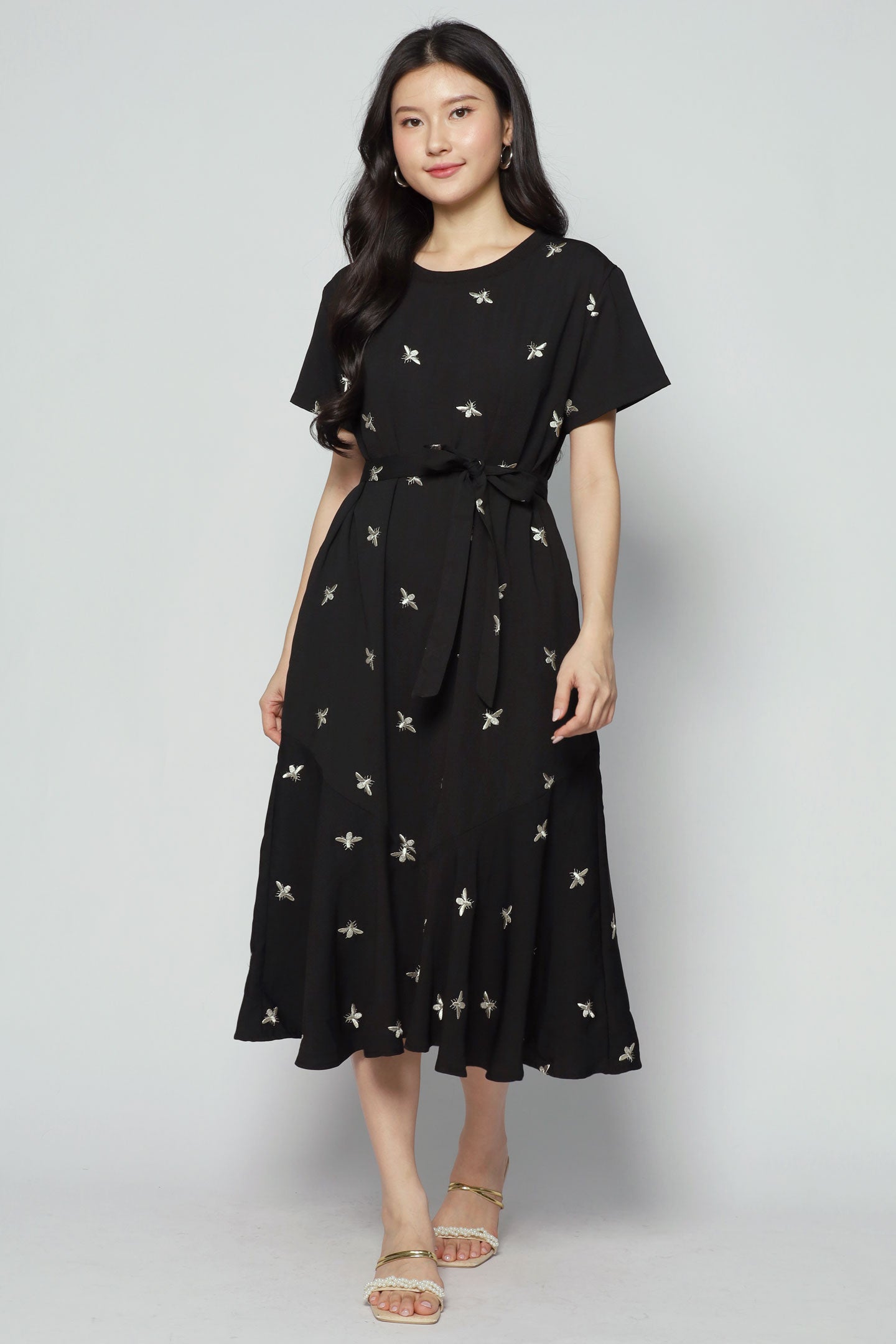 Gisele Dress in Champagne Bee