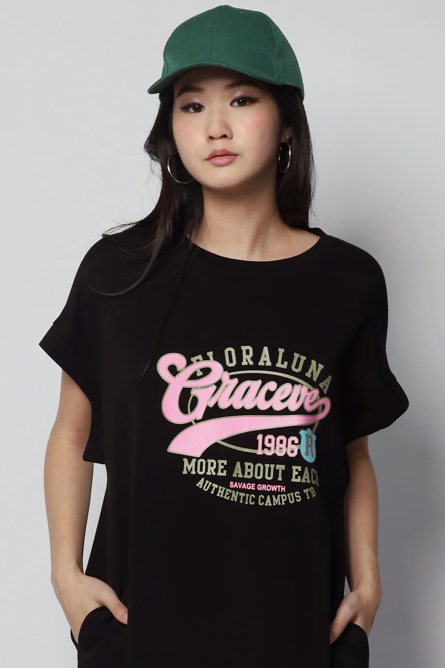 Graceve Printed Dress in Black