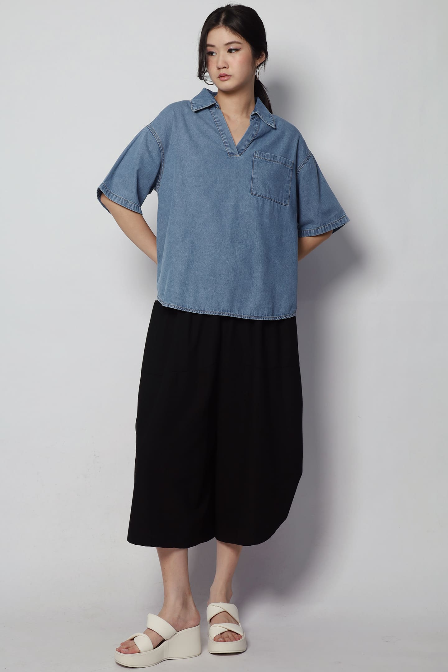 Backorders Hailey Denim Top