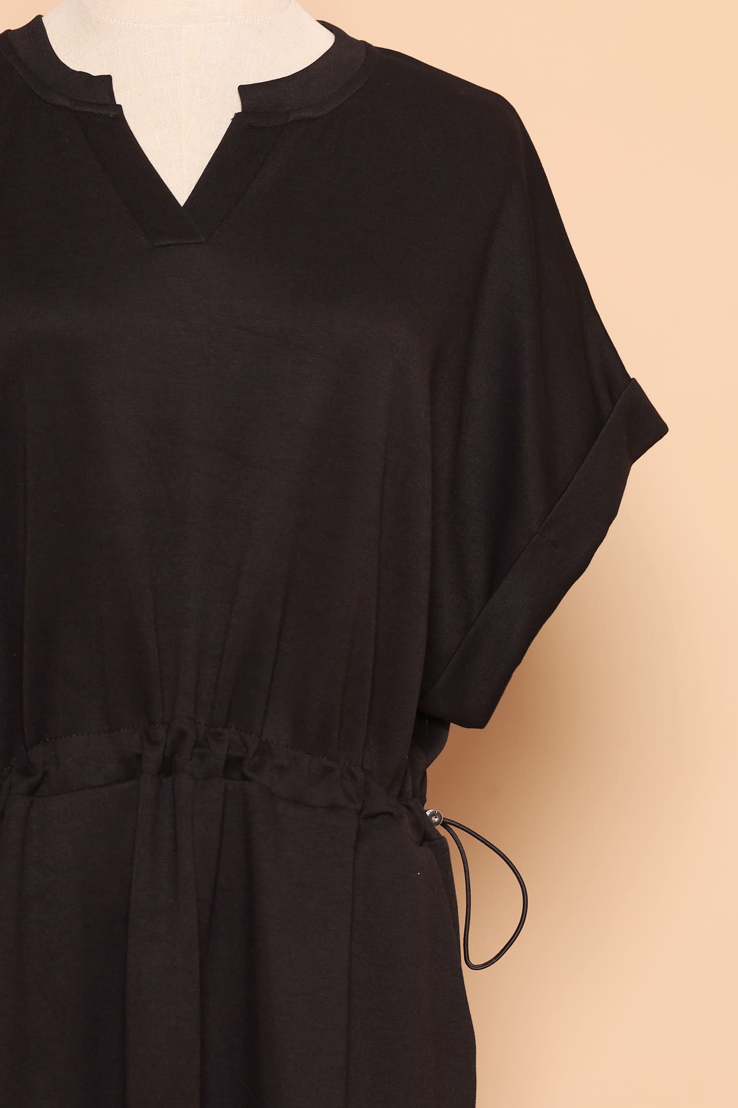 PO - Harper Drawstring Dress in Black