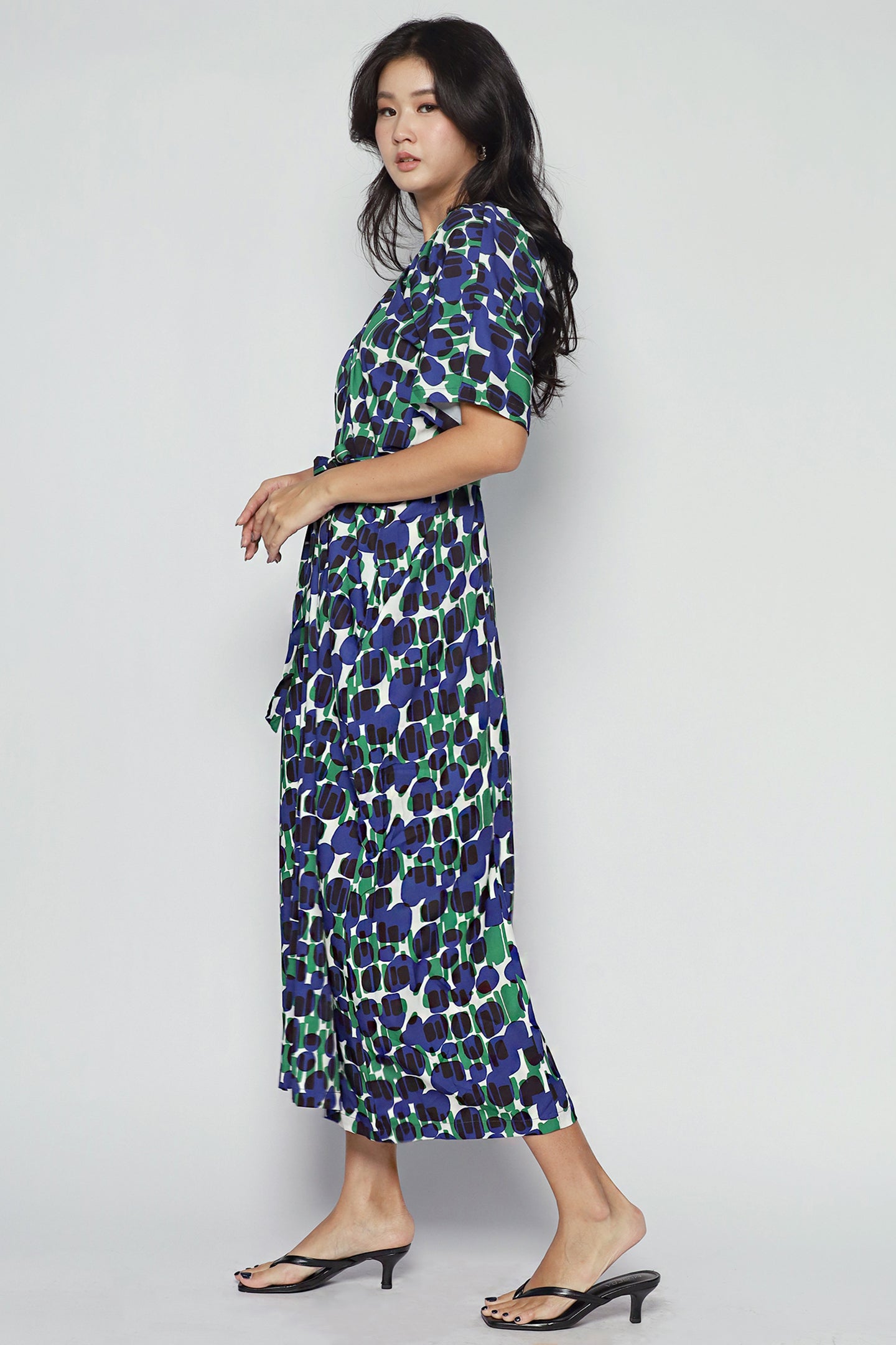 Houston Jumpsuit in Indigo Mosaic