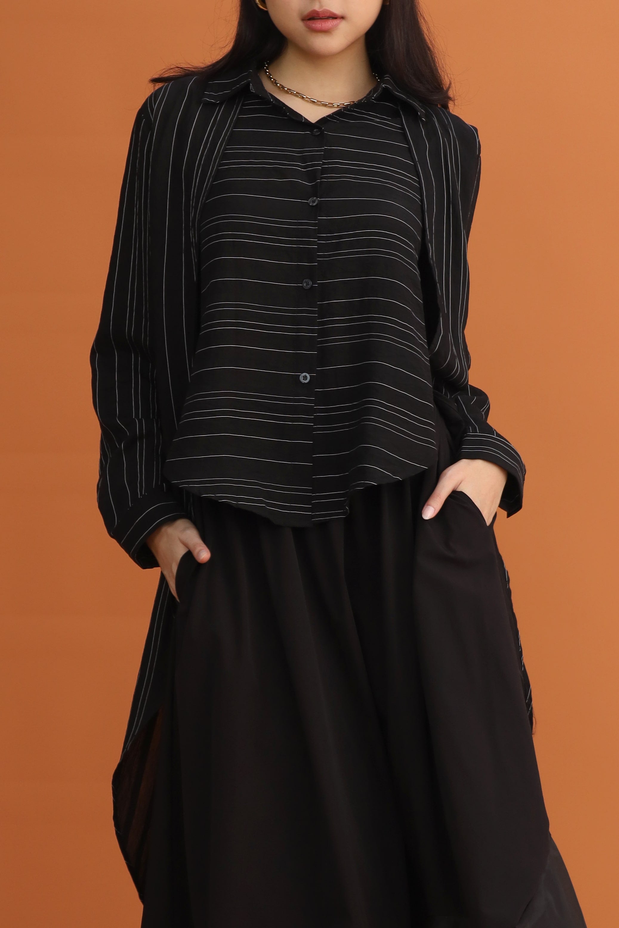 CHOSEN: Ophelia Shirt in Black Stripes