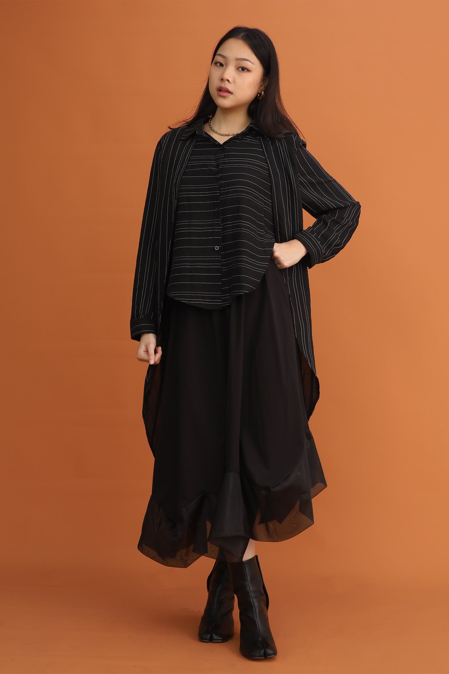 CHOSEN: Ophelia Shirt in Black Stripes