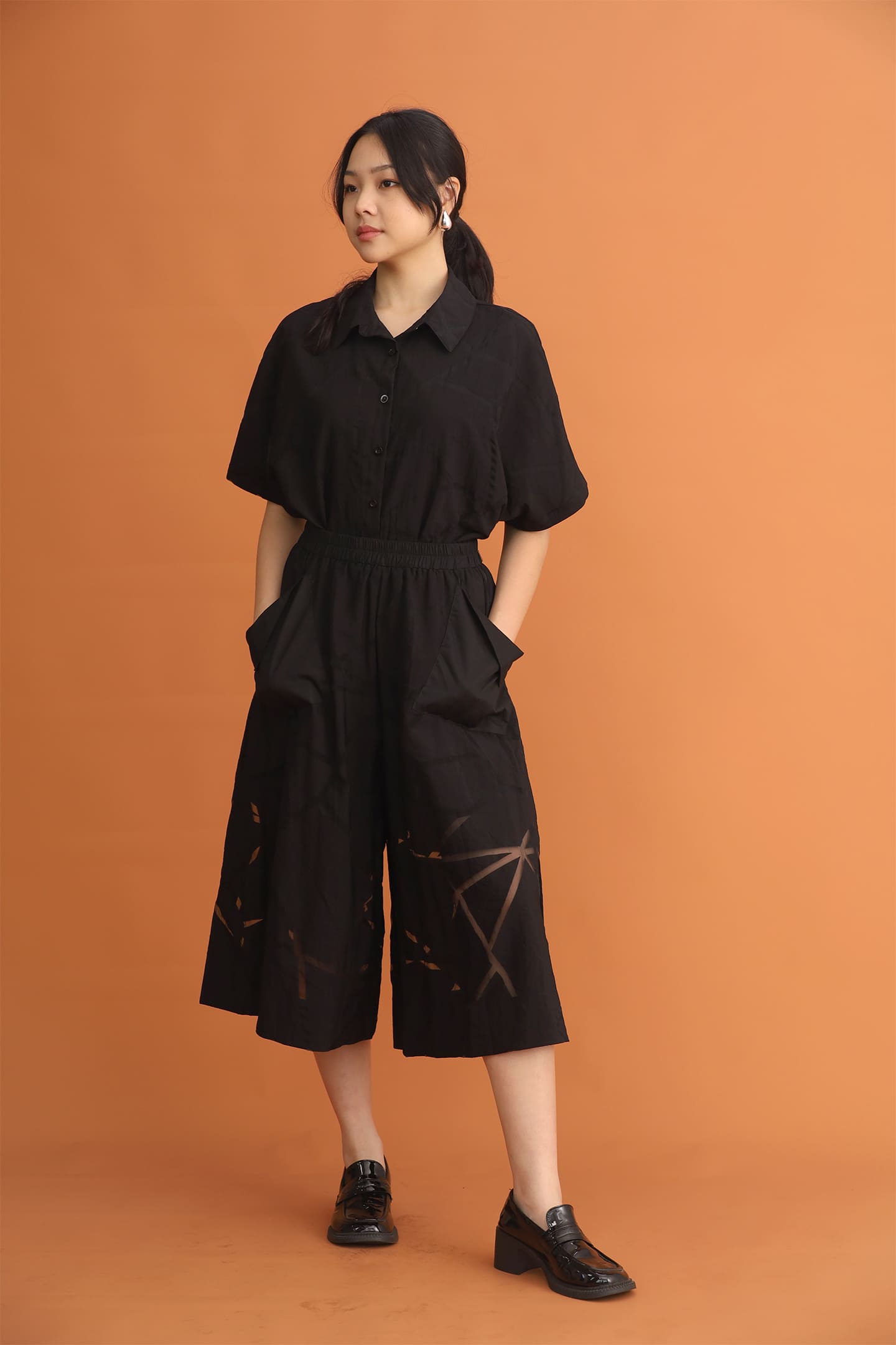 CHOSEN: Stone Culottes in Black Lines