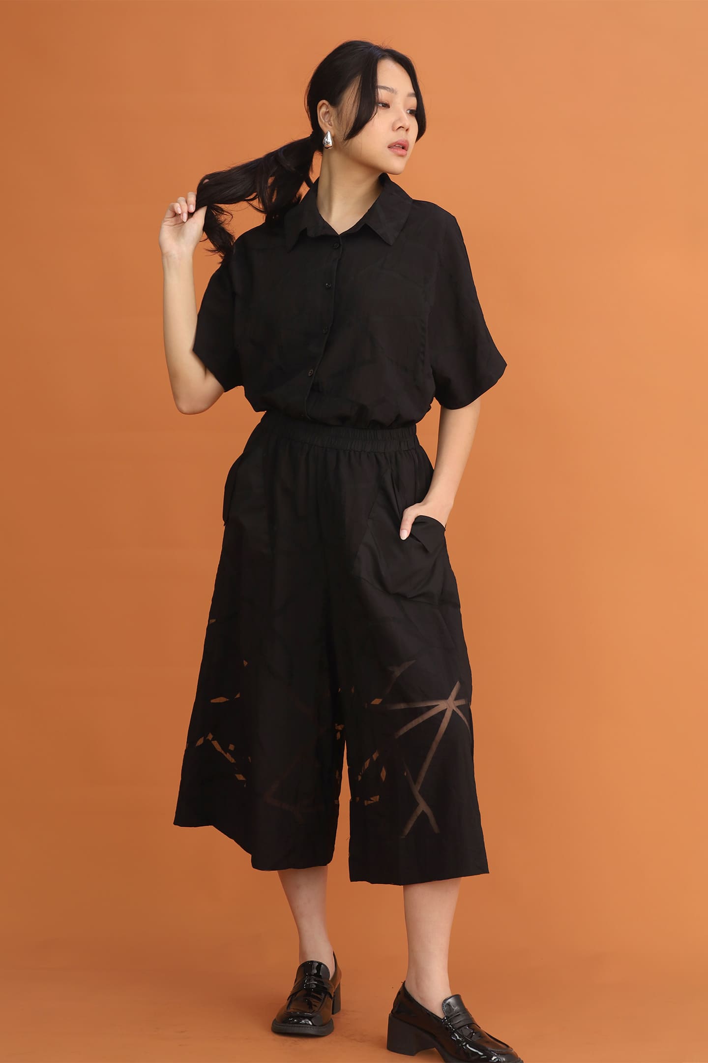 CHOSEN: Stone Culottes in Black Lines