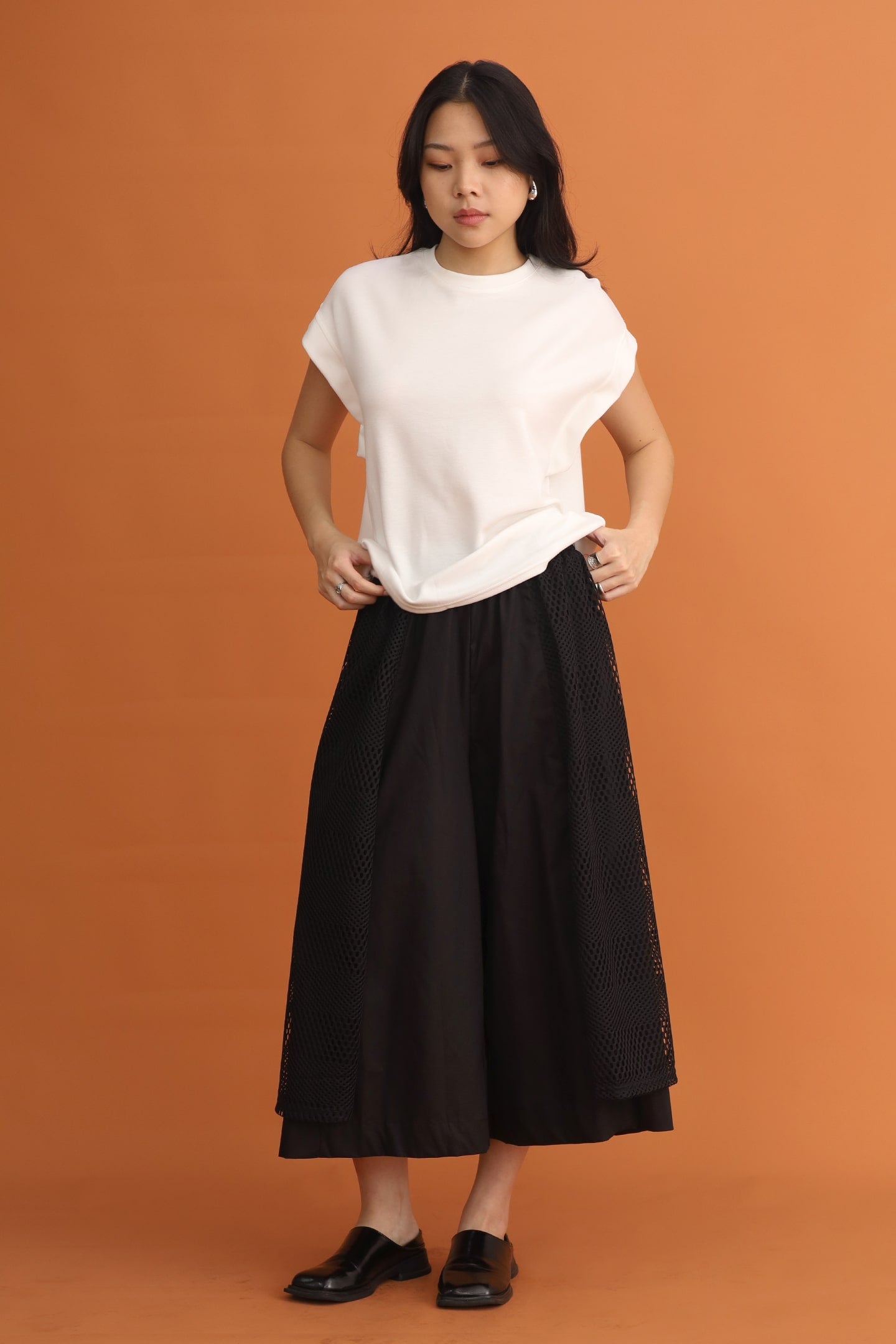 CHOSEN: Wong Netted Culottes in Black