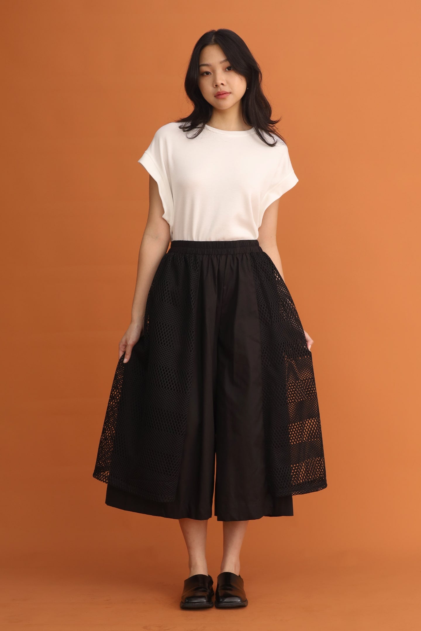 CHOSEN: Wong Netted Culottes in Black