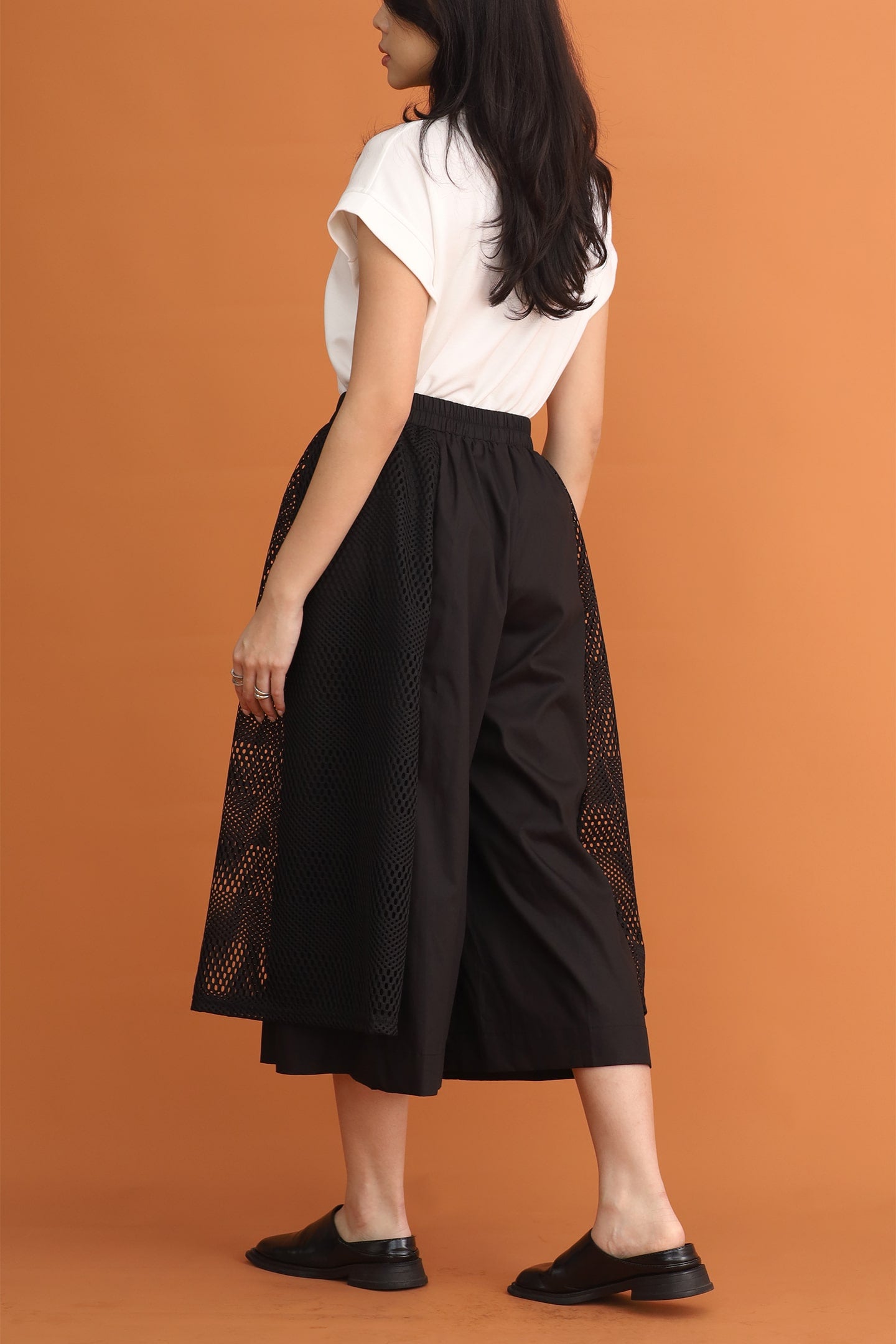 CHOSEN: Wong Netted Culottes in Black