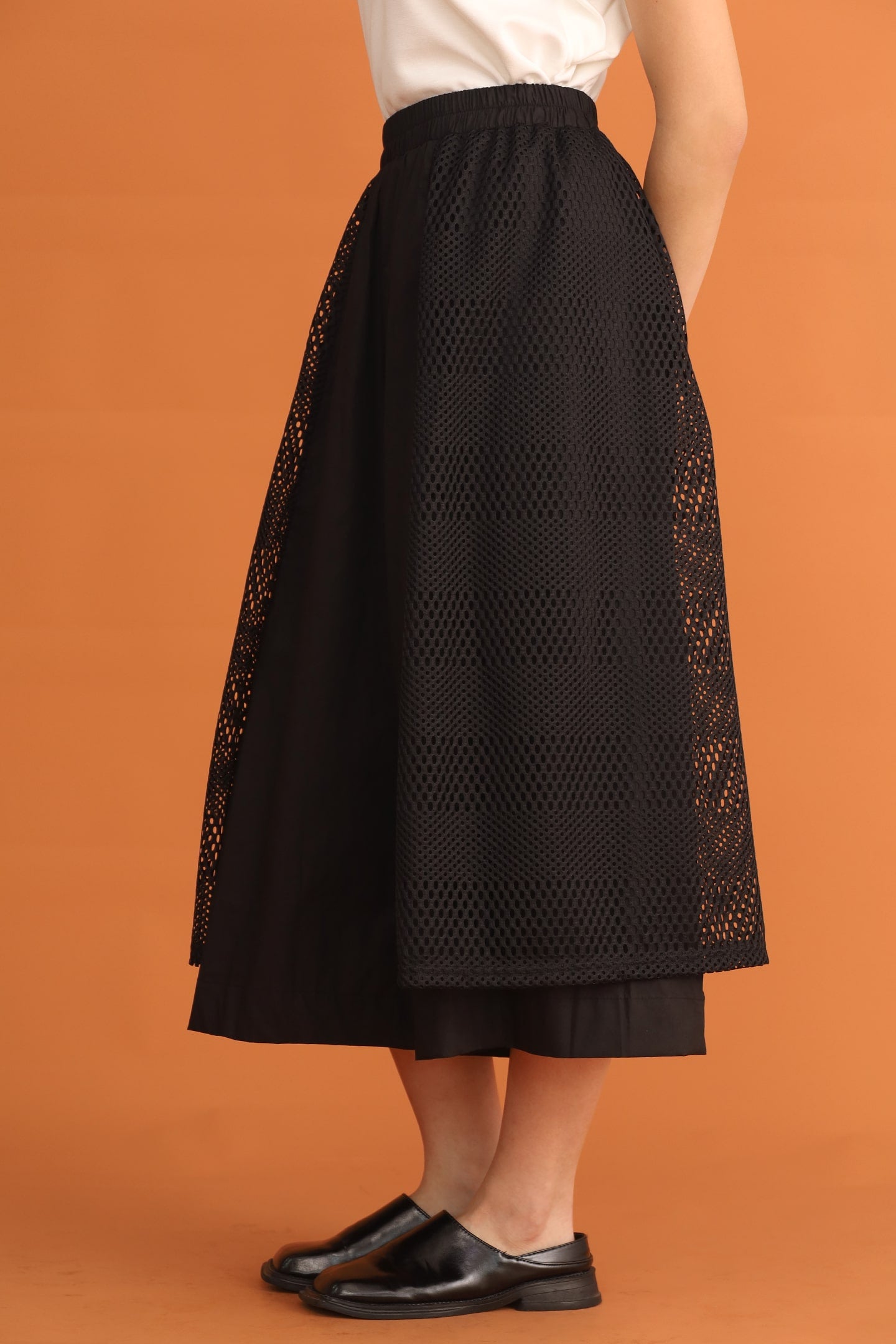 CHOSEN: Wong Netted Culottes in Black