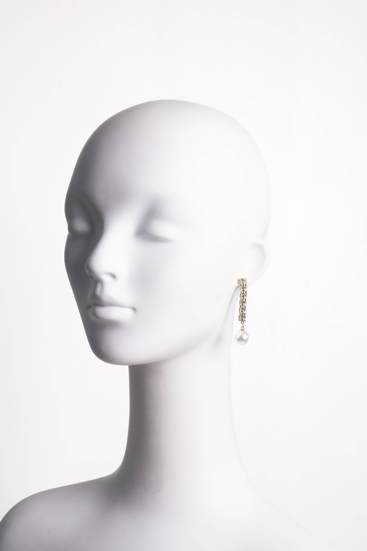 Zaira Rhinestone Pearl Earrings