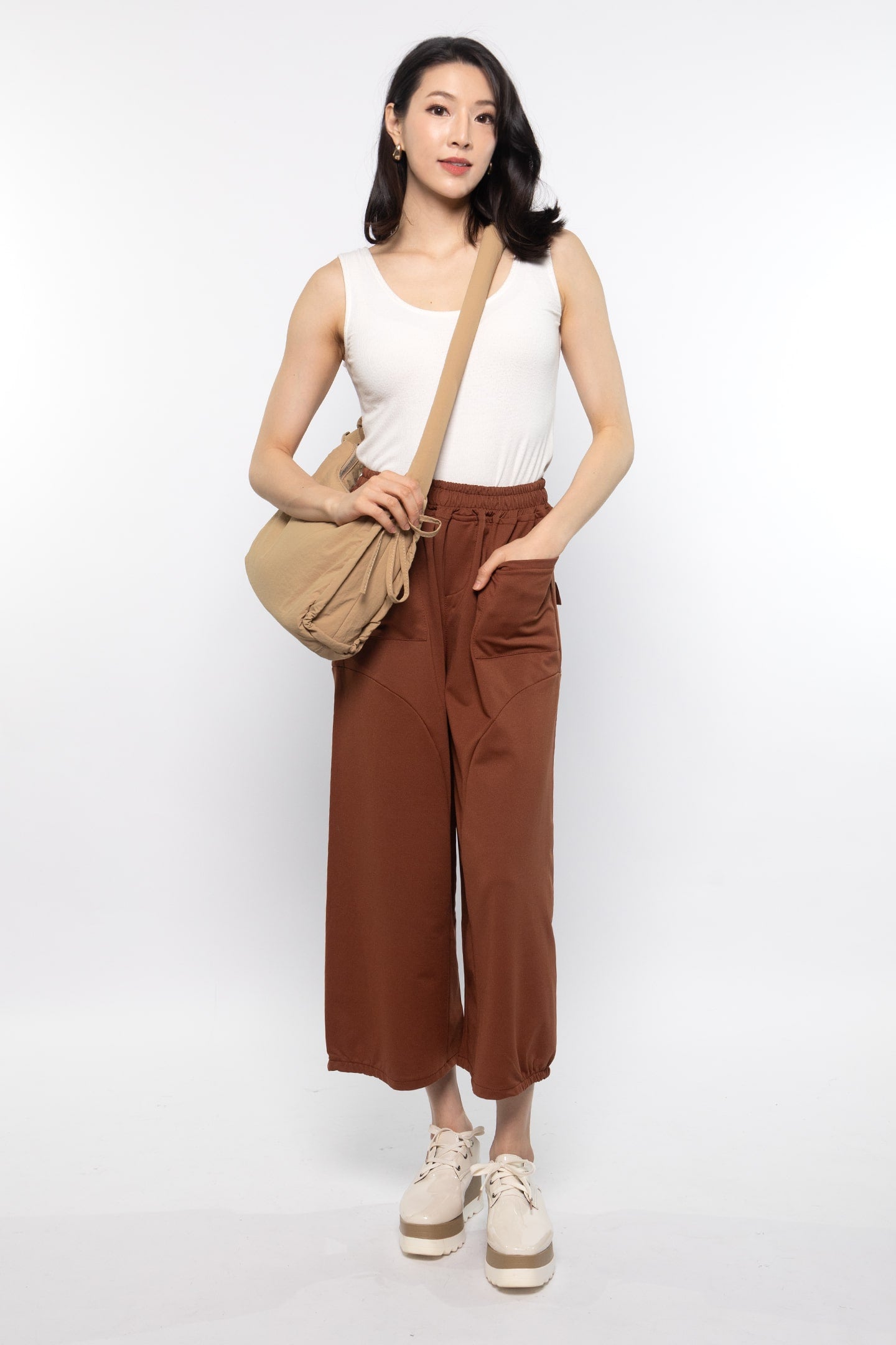 Bei Culottes Pants in Rust