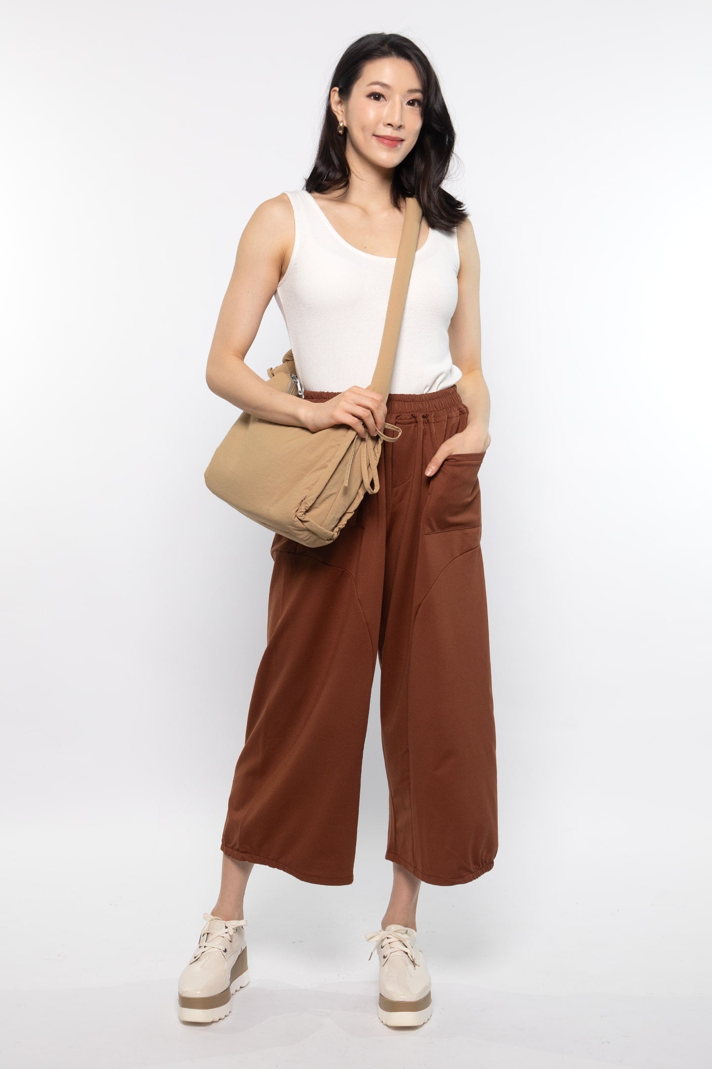 Bei Culottes Pants in Rust