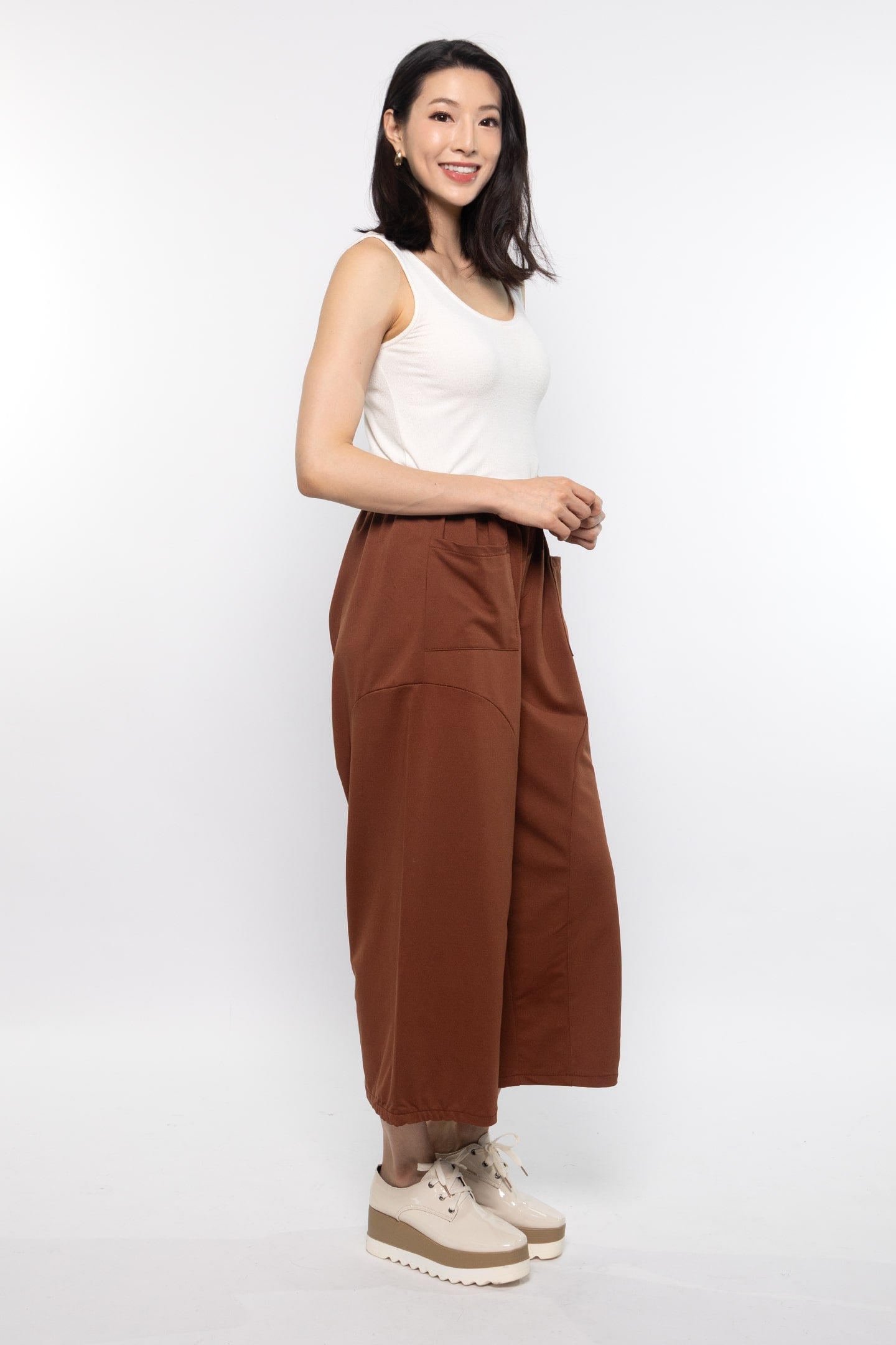 Bei Culottes Pants in Rust