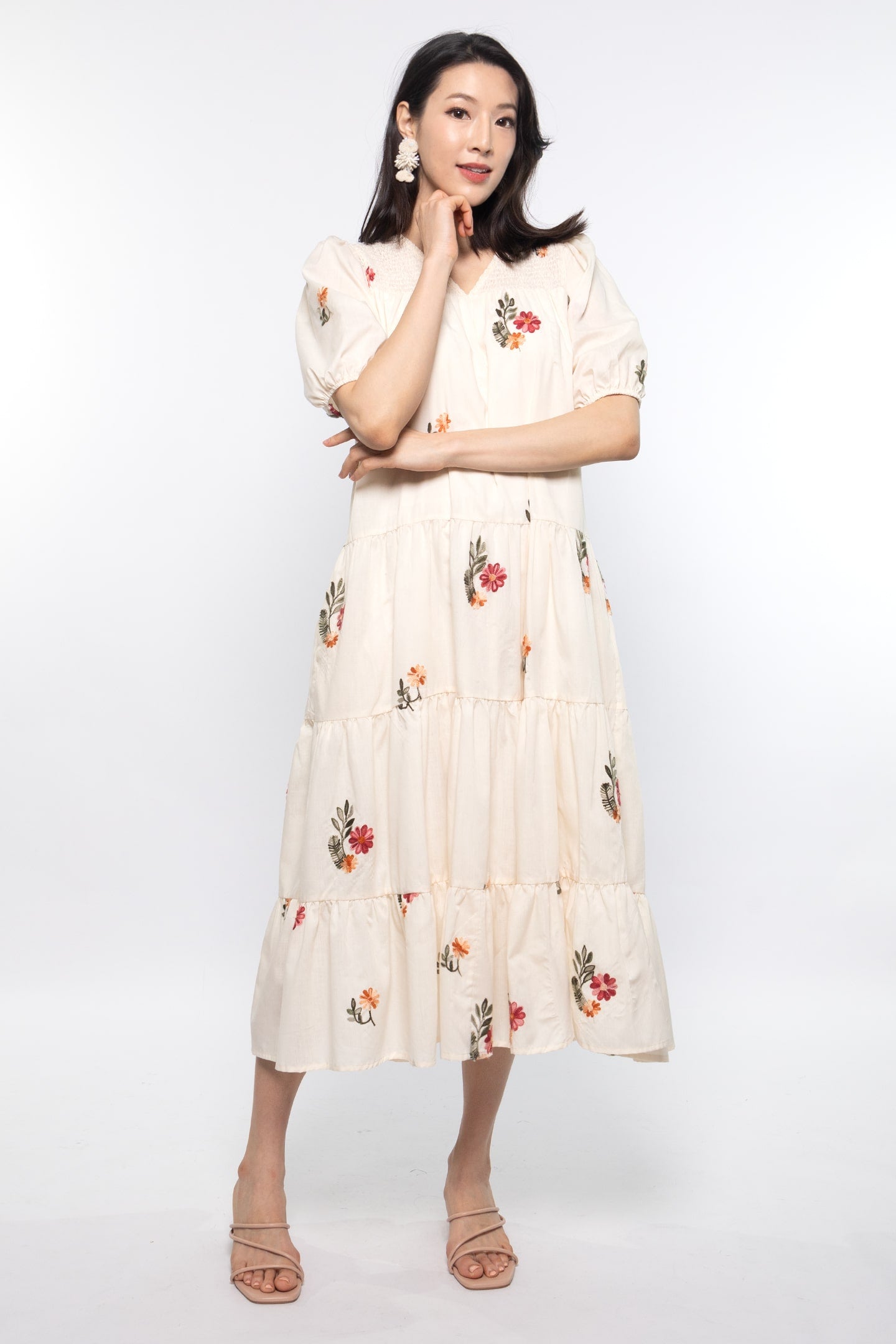 Backorders Sydney Dress in Floral Embroidery