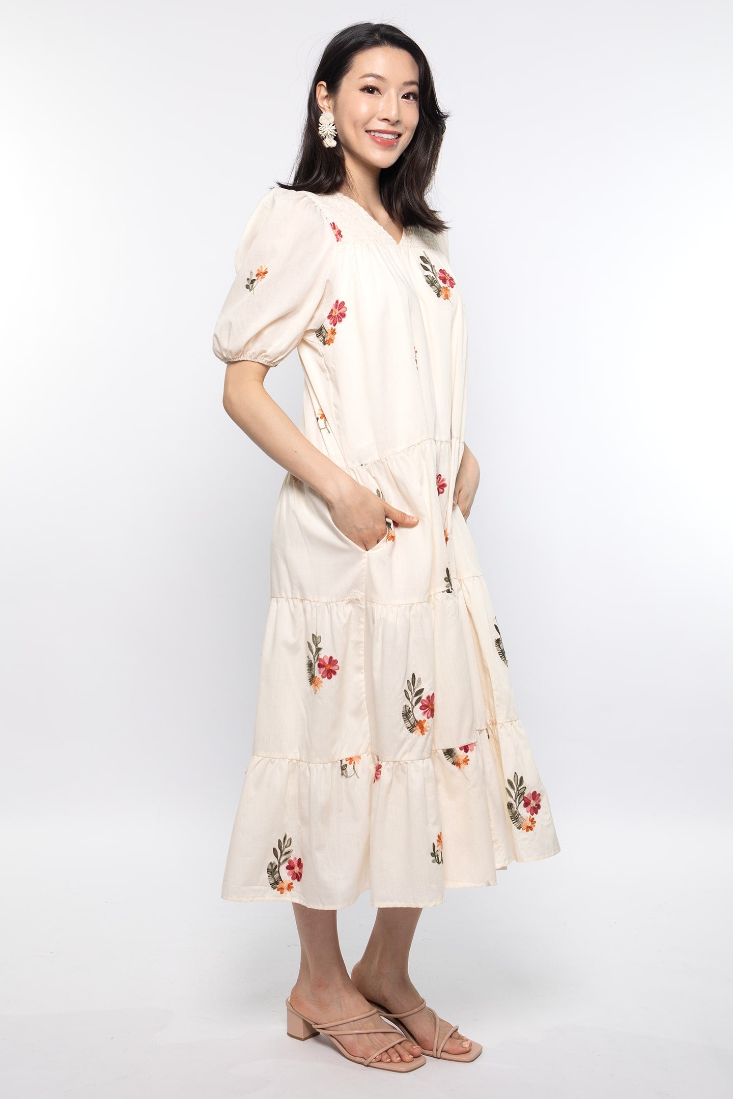 Backorders Sydney Dress in Floral Embroidery