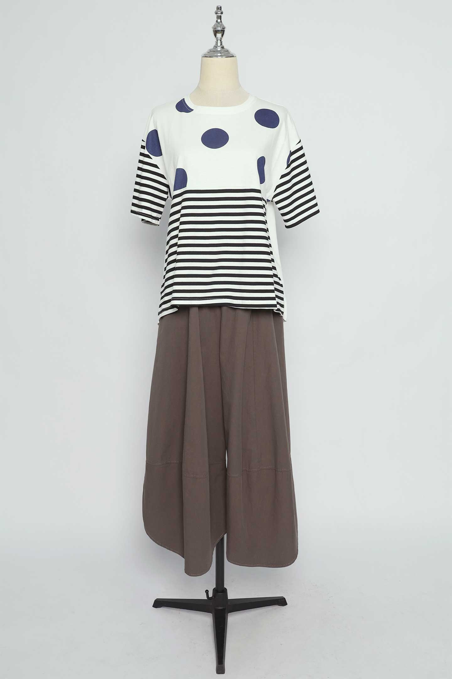 PO - Irinia Polkadot Stripes Top