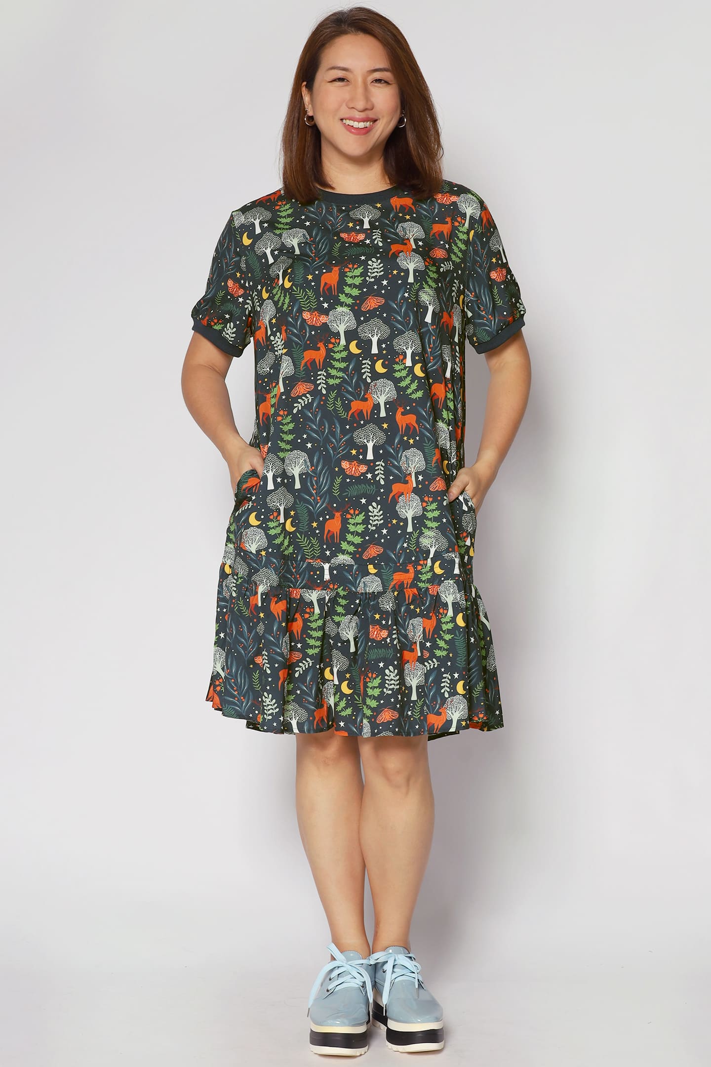 Izabella Dress in Doe A Deer