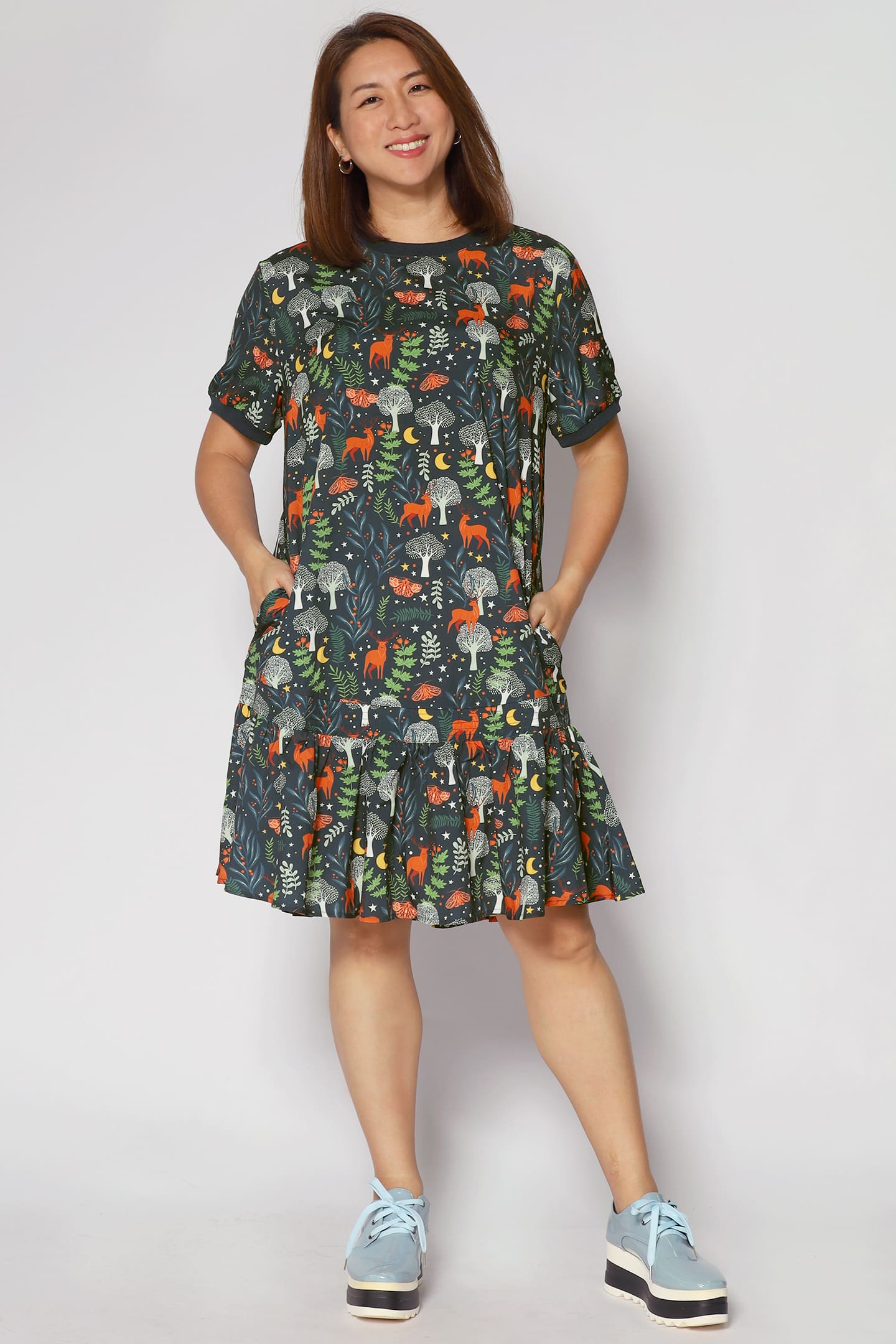 Izabella Dress in Doe A Deer