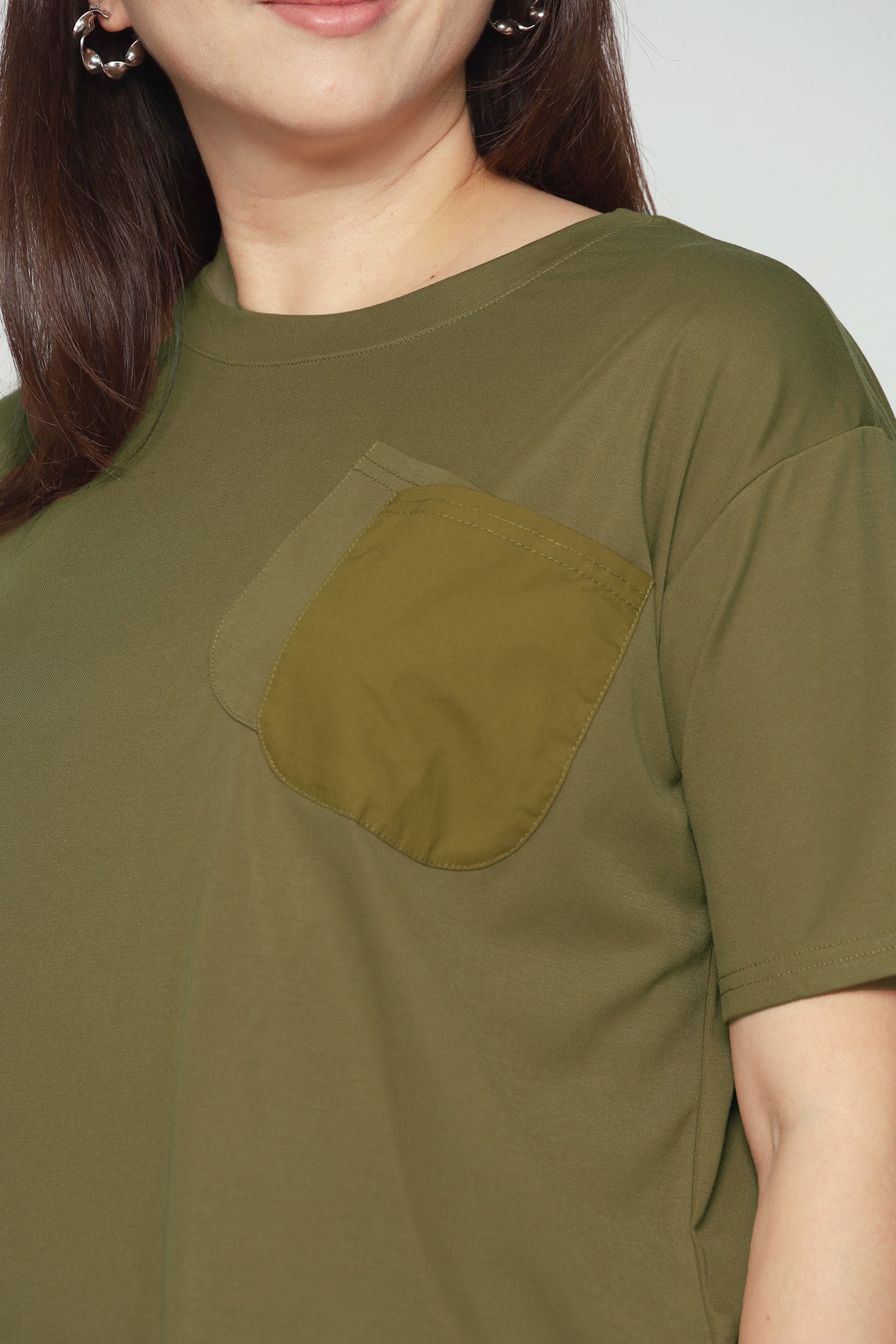 Easy By TE - Joraine Pocket Top in Olive