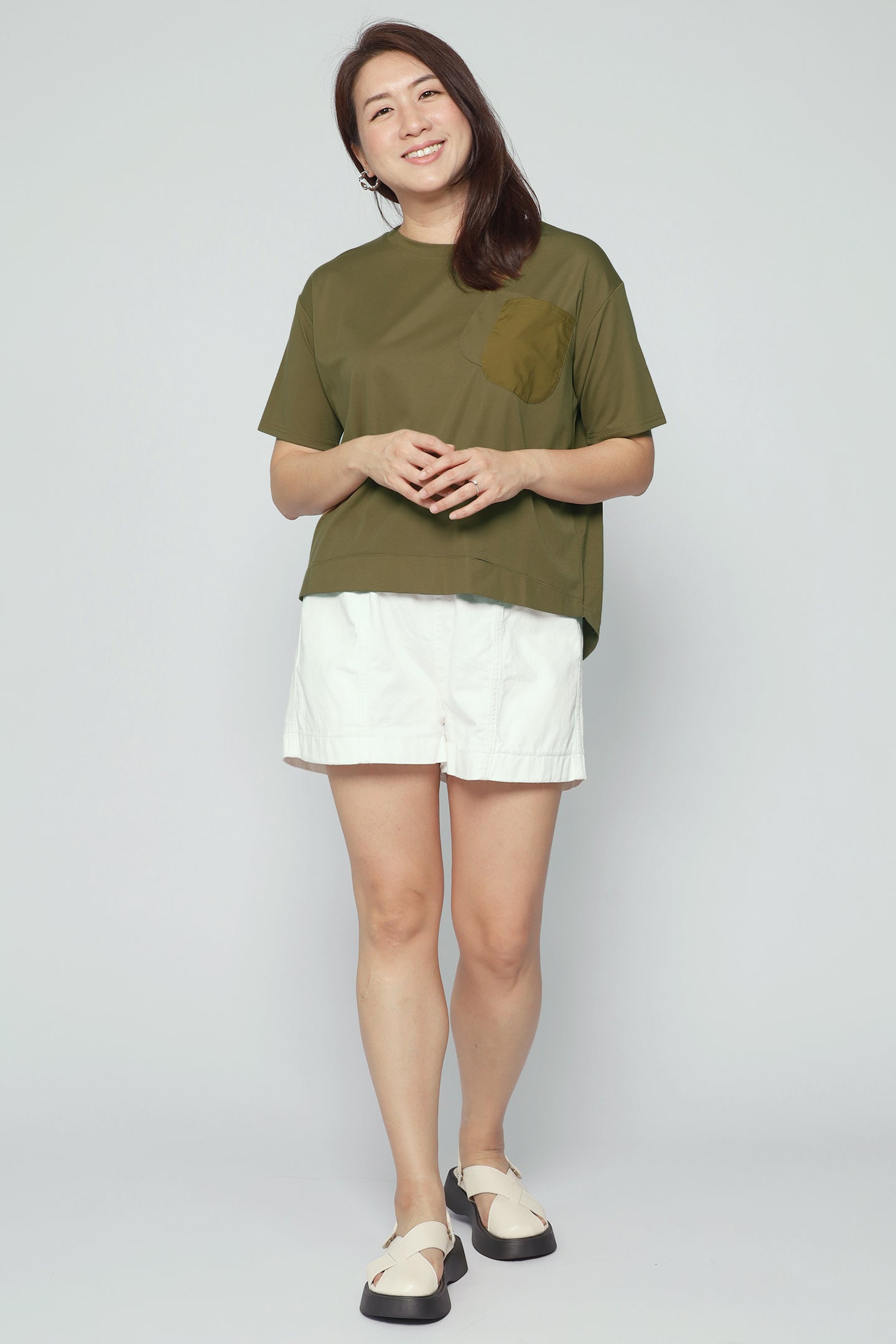 Easy By TE - Joraine Pocket Top in Olive
