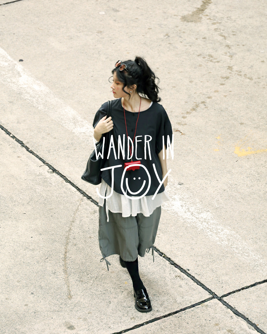JOY - Yoro Reversible Shirt in Black Stripe