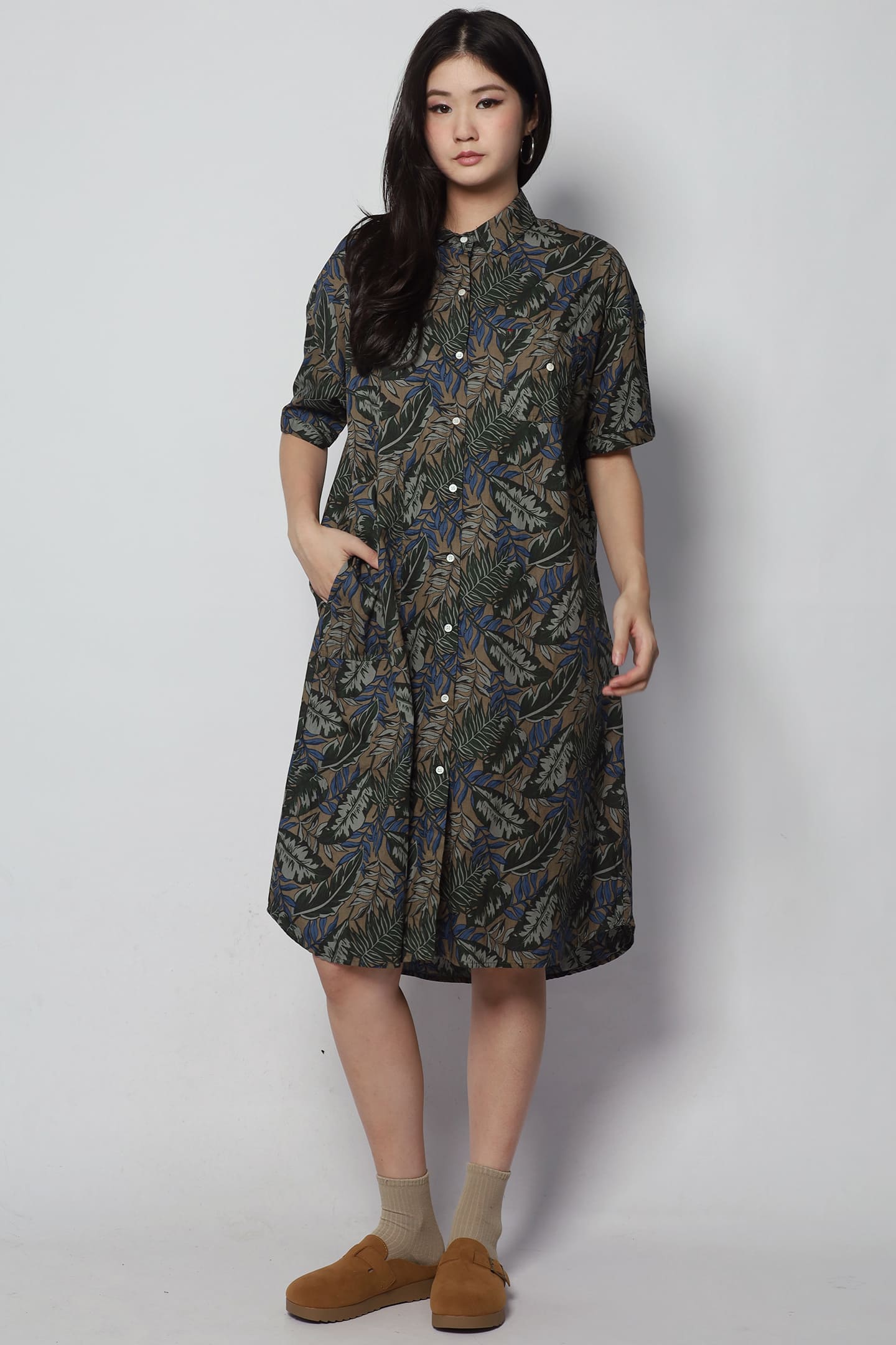 Jacelyn Resort Printed Shirt Dress