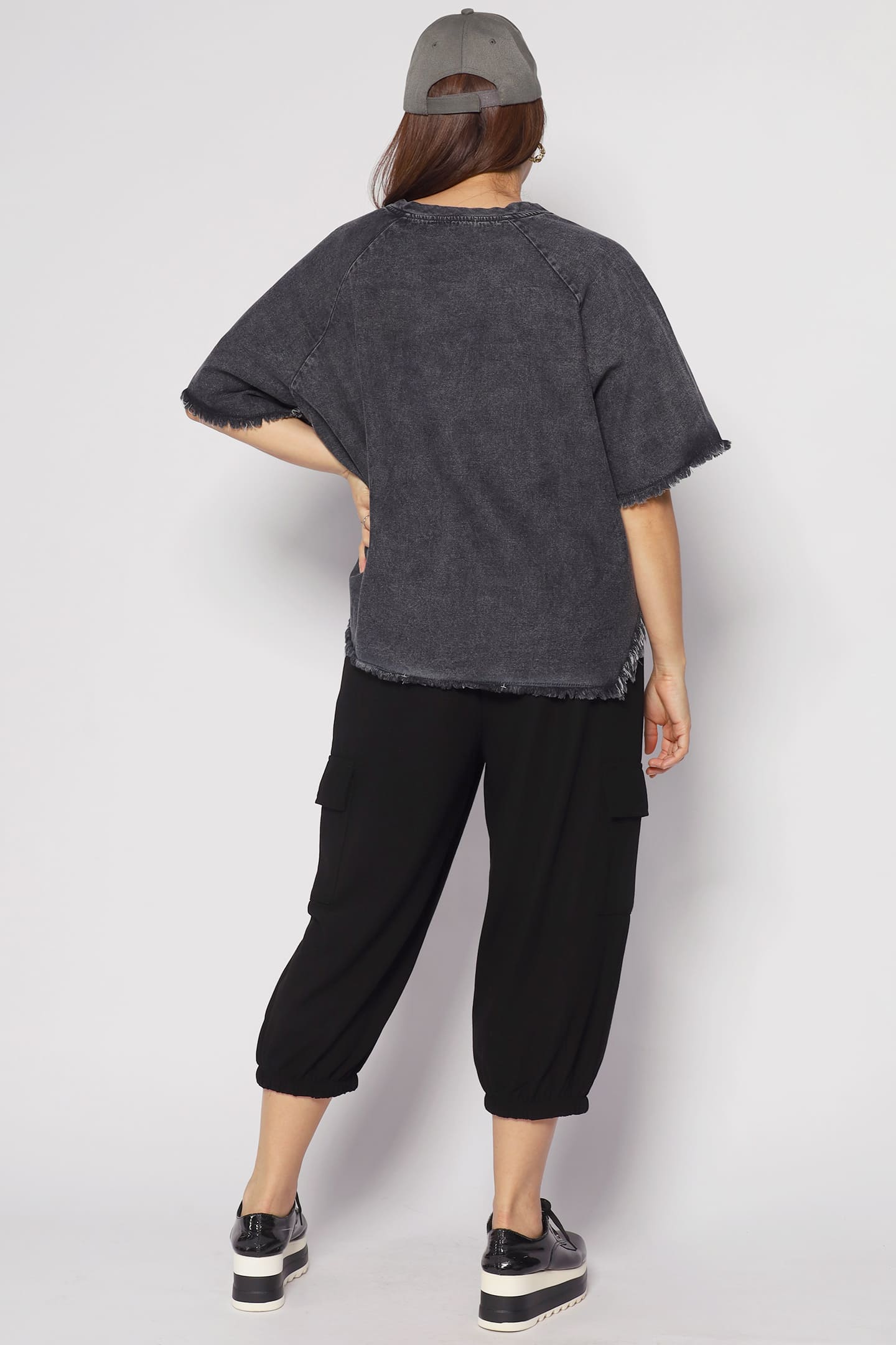 PO - Johan Fringe Top in Black Denim