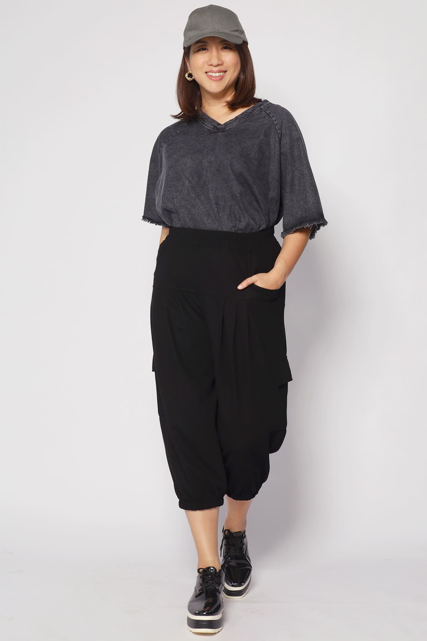 PO - Johan Fringe Top in Black Denim