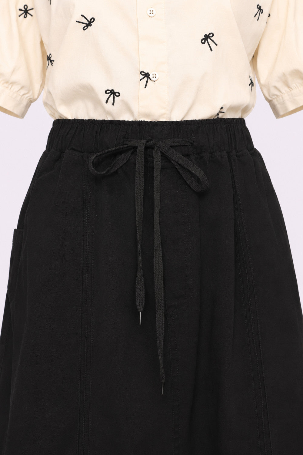 PO - Kiro Denim Skirt in Black