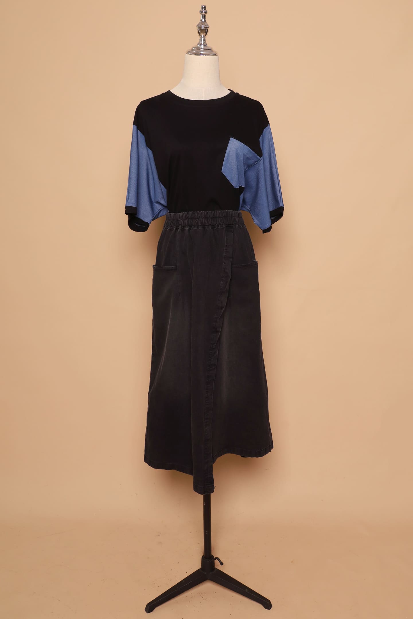 PO - Karla Skirt in Black Denim