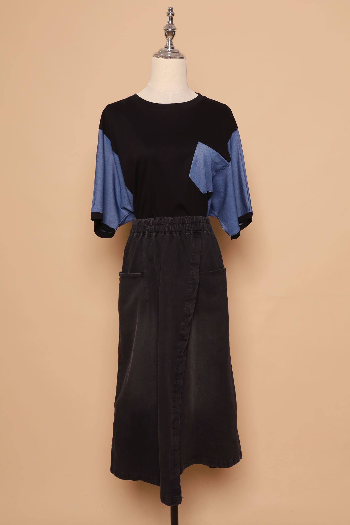 PO - Karla Skirt in Black Denim
