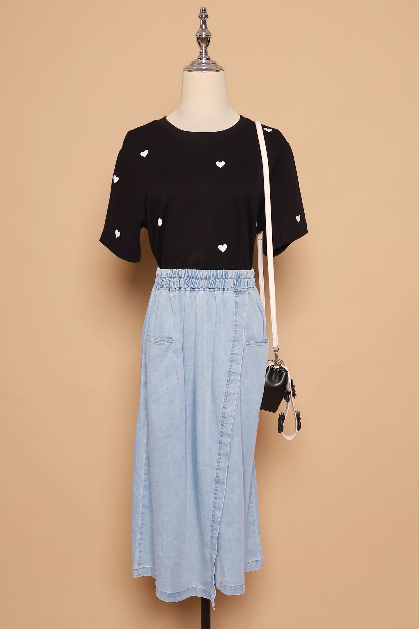 PO - Karla Skirt in Light Blue Denim