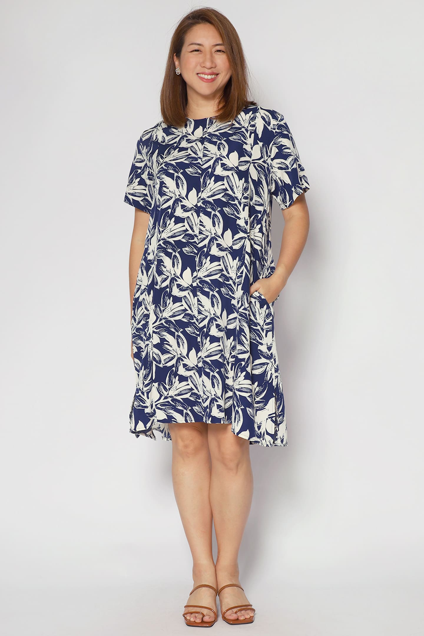 Kiri Dress in Blue Blooms