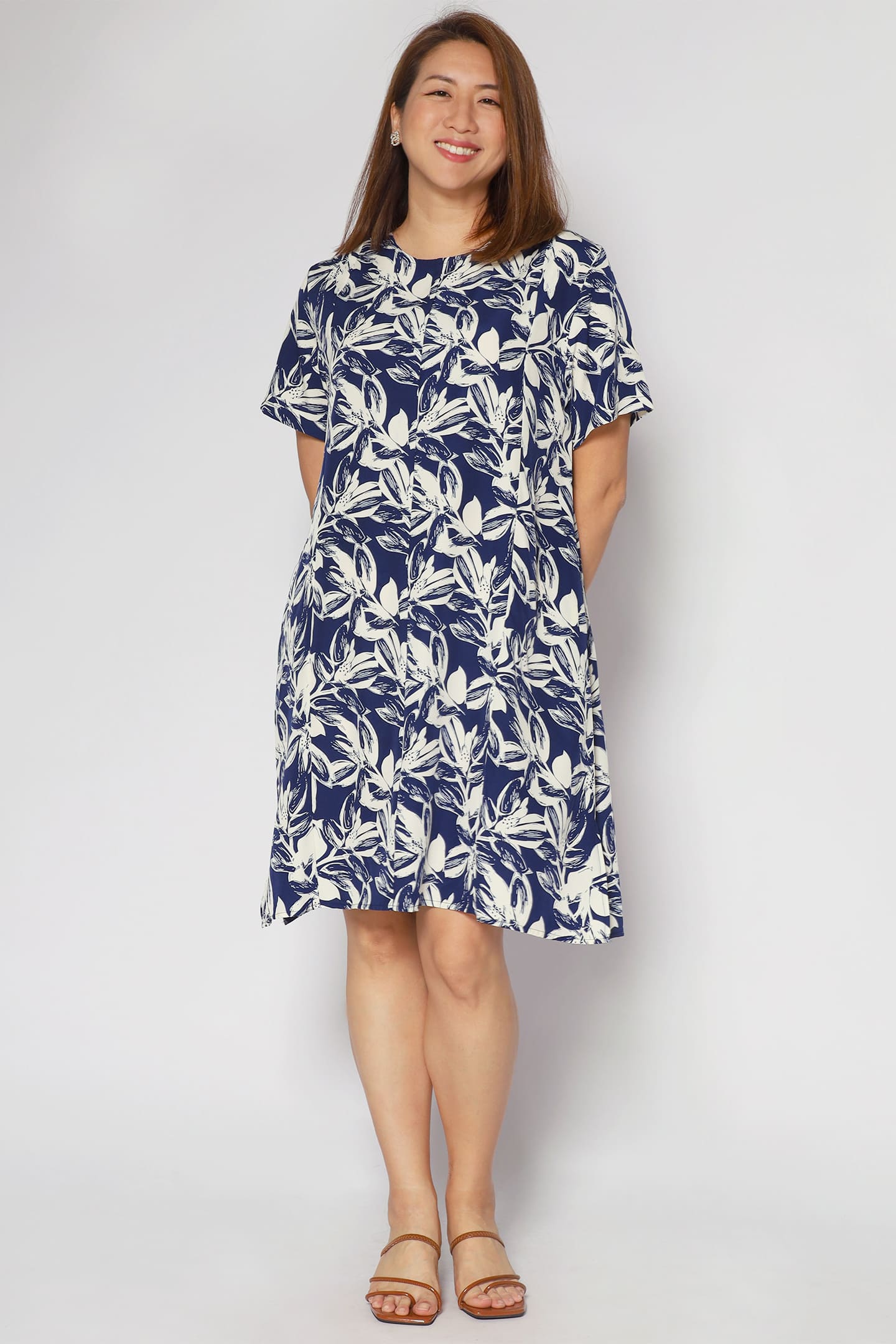 Kiri Dress in Blue Blooms