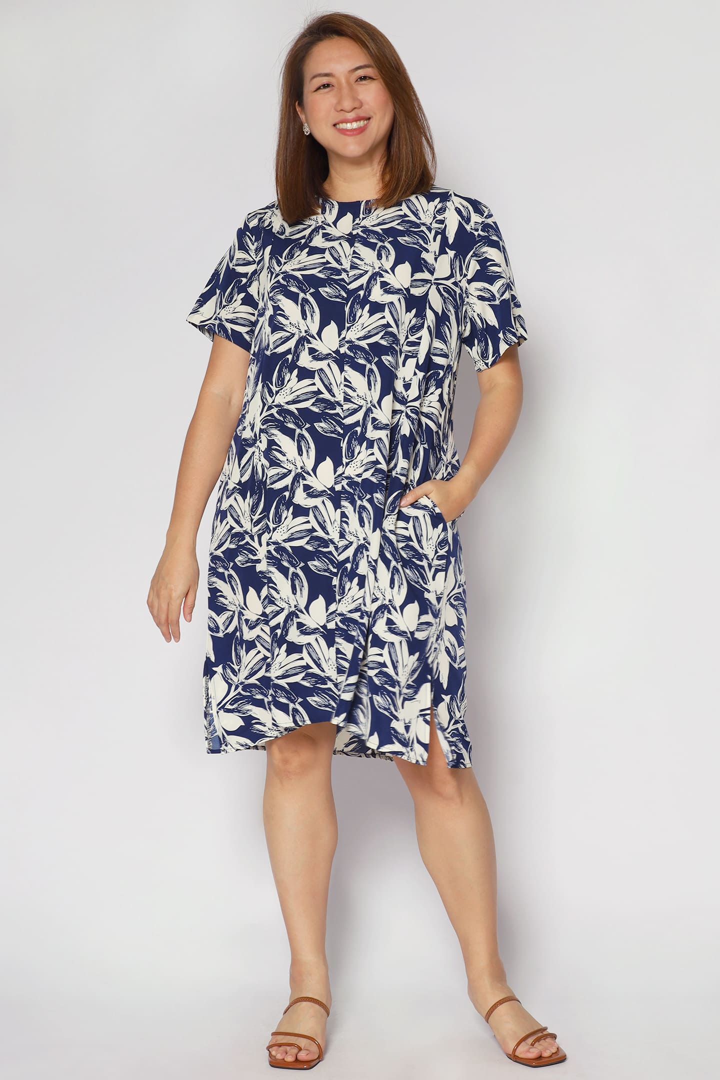 Kiri Dress in Blue Blooms